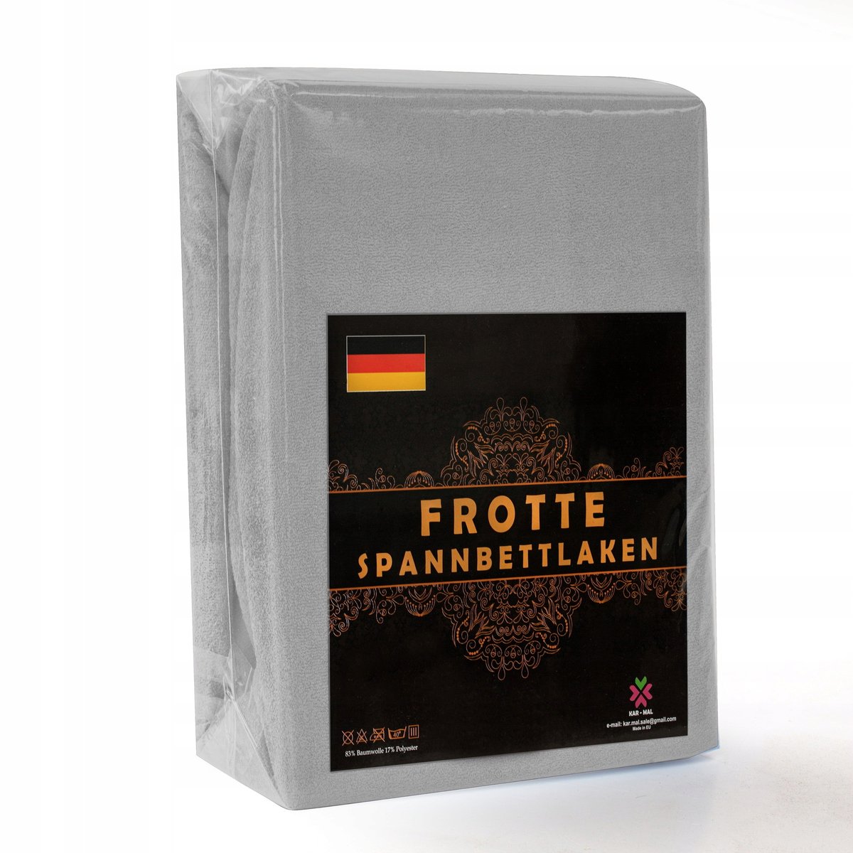 Prześcieradło FROTTE z gumką 140x200 GRUBE, KOLORY, Szary Jasny
