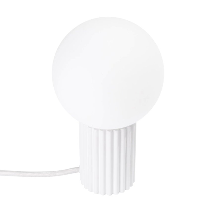 Lampa biurkowa Kula loftowa na stolik HALO biała Sollux SL.1711
