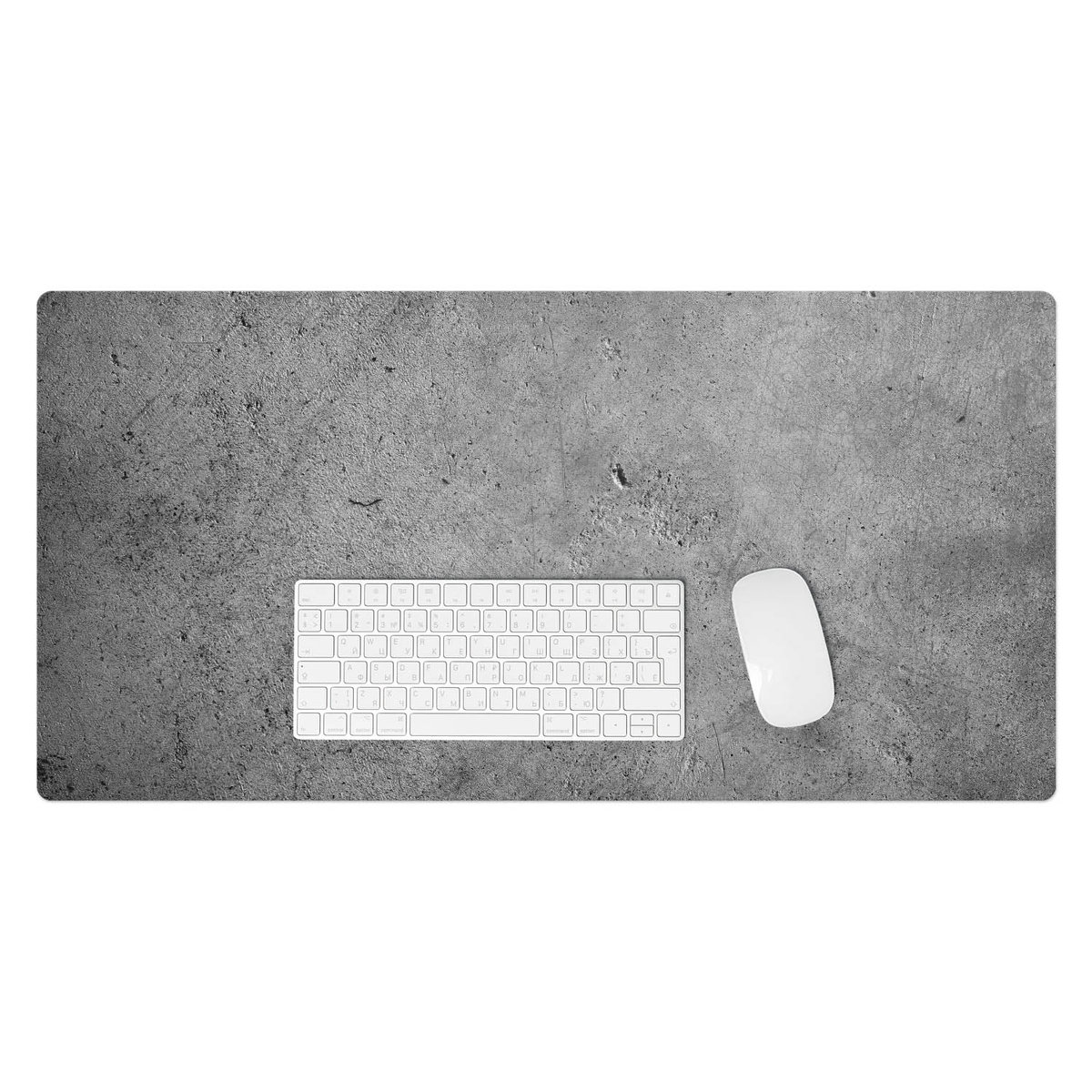 Mata winylowa na biurko z nadrukiem – Ochronna podkładka do pracy i nauki - Szorstka tekstura betonu 90x45 cm