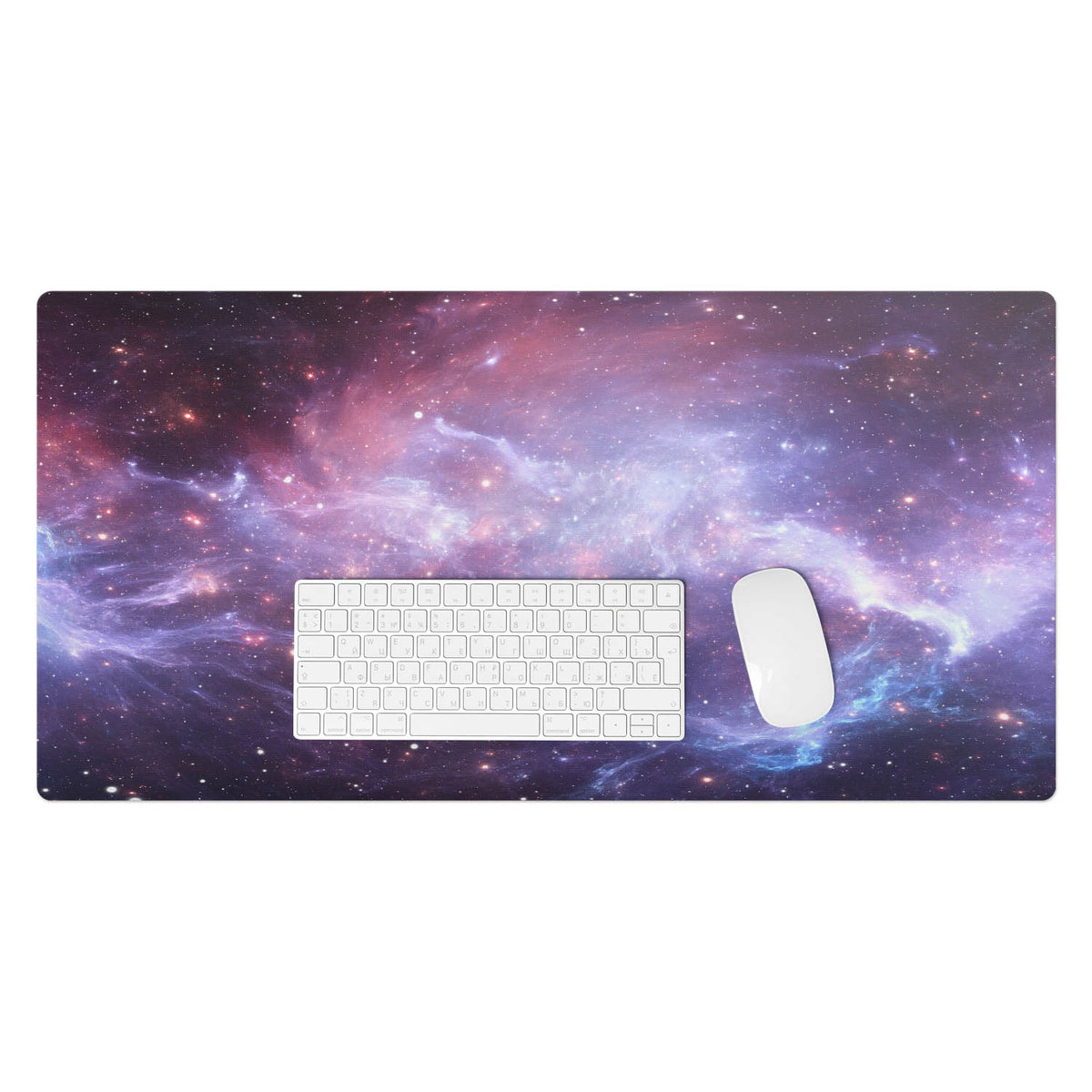 Winylowa podkładka na biurko – Designerski nadruk + trwała ochrona - Kosmiczna mgławica 90x45 cm