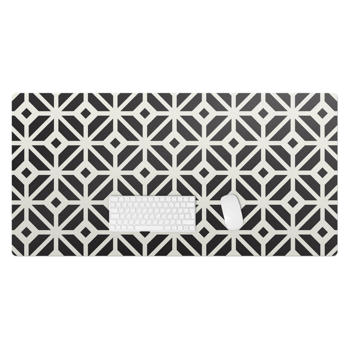 Winylowa podkładka z nadrukiem – Ochrona biurka i styl w jednym - Geometryczny wzór retro 120x60 cm
