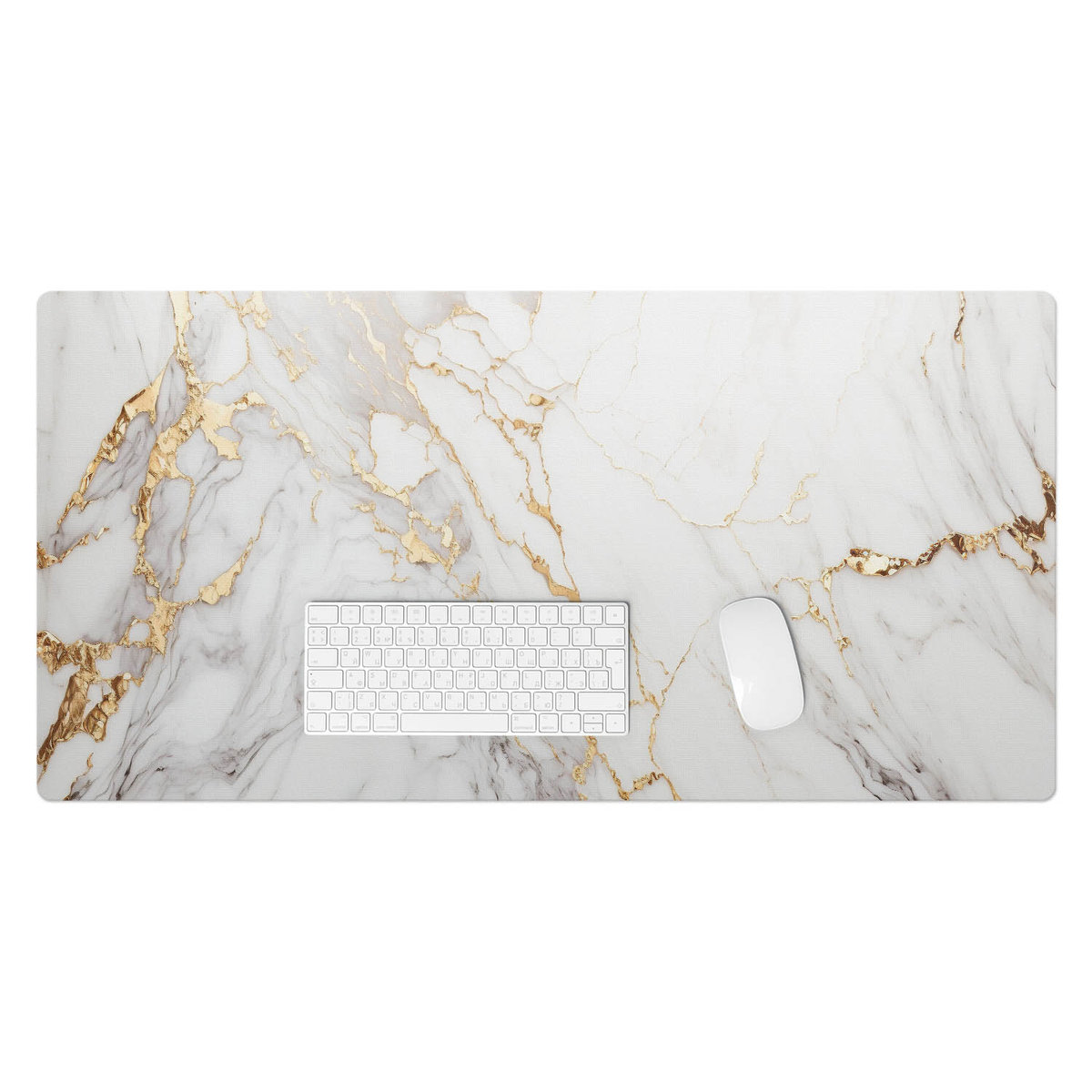 Podkładka winylowa pod klawiaturę i laptop – Z nadrukiem ochrona biurka - Marmurowe żyłki 100x50 cm