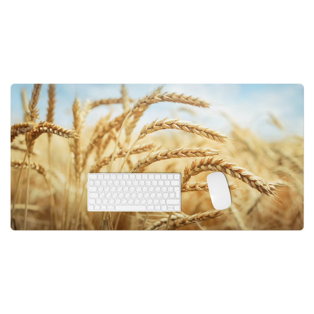 Winylowa podkładka na biurko – Designerski nadruk + trwała ochrona - Kłosy w polu 100x50 cm