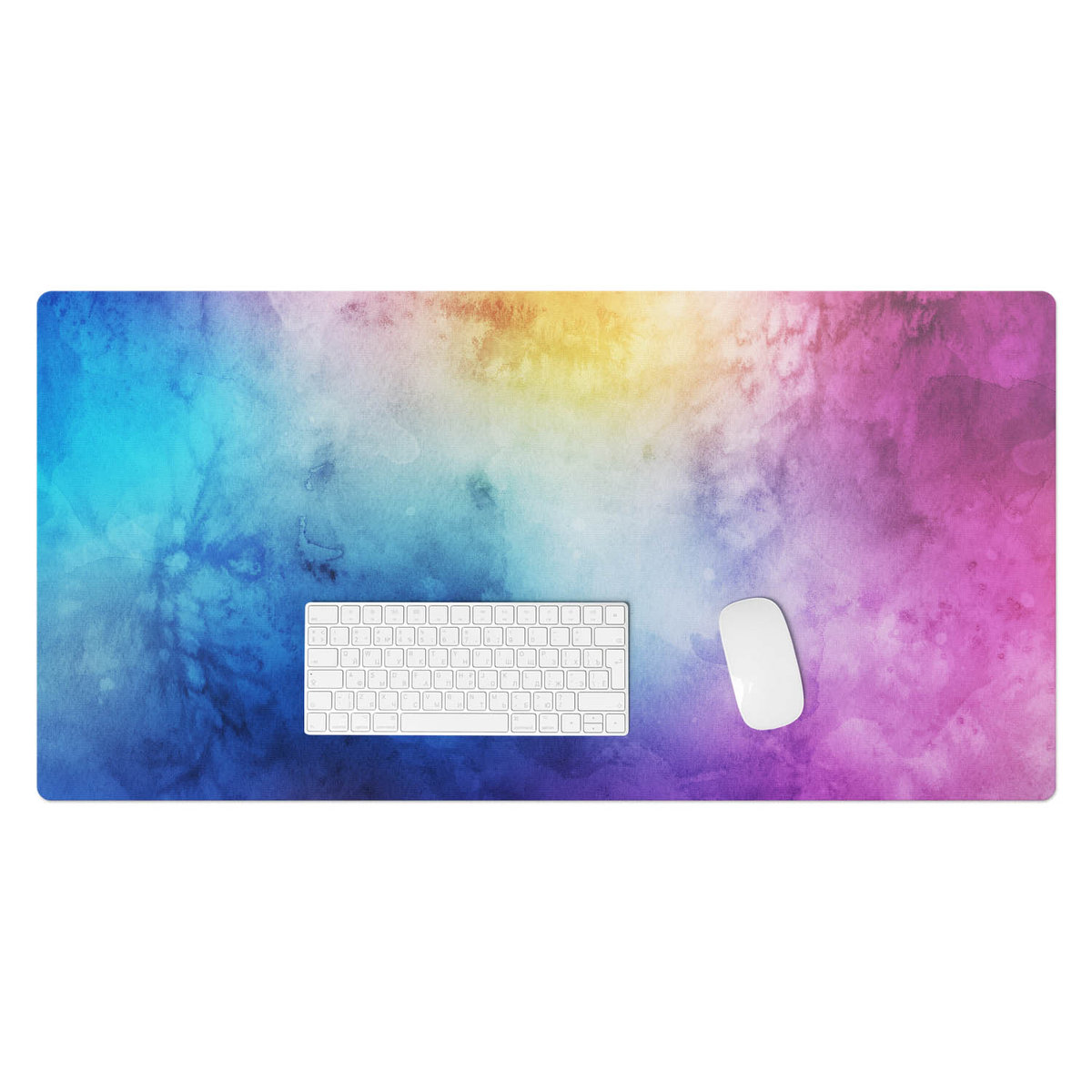 Dekoracyjna podkładka na biurko – Trwała mata winylowa z grafiką - Akwarelowe ombre 100x50 cm
