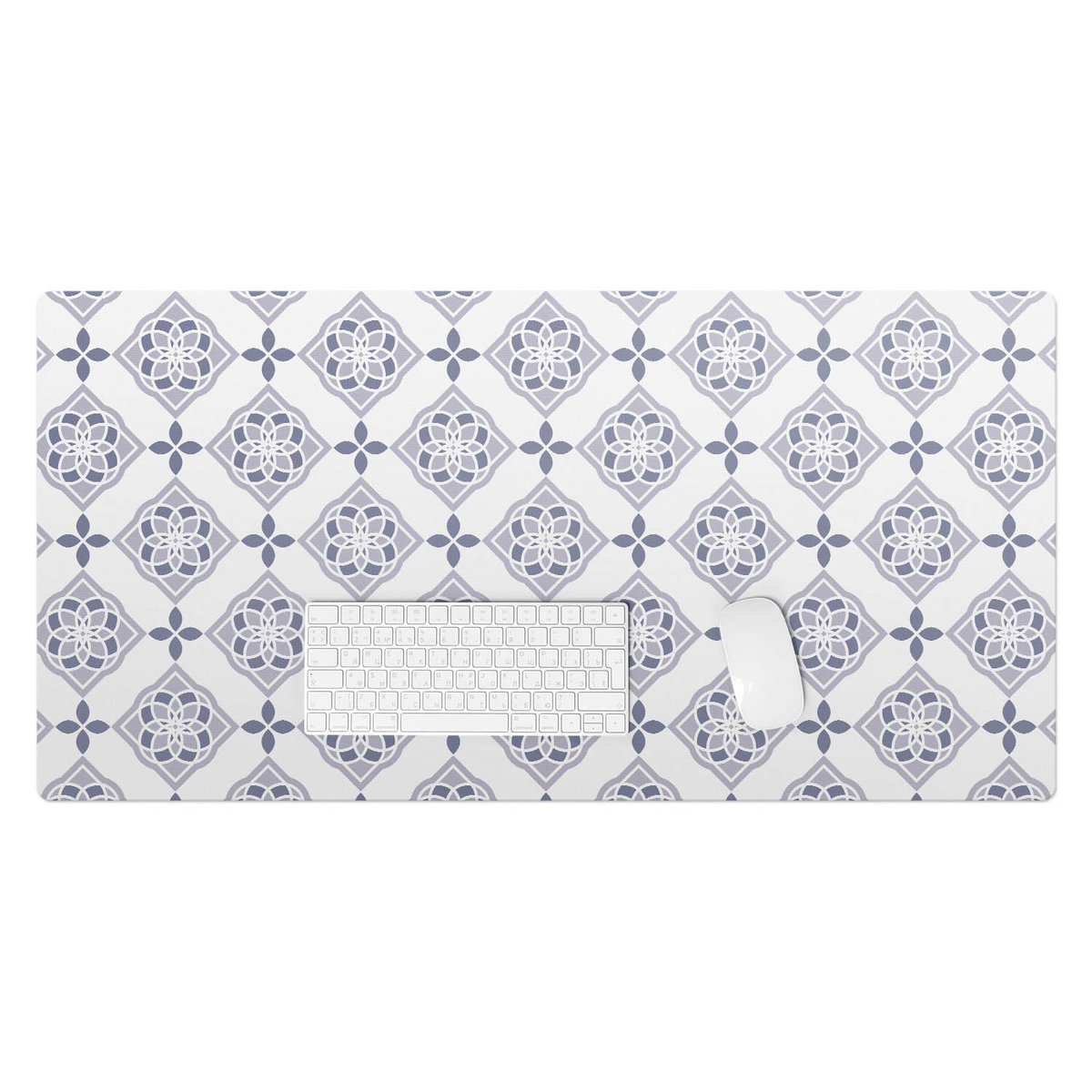 Winylowa podkładka na biurko – Designerski nadruk + trwała ochrona - Geometryczny kwiat 100x50 cm