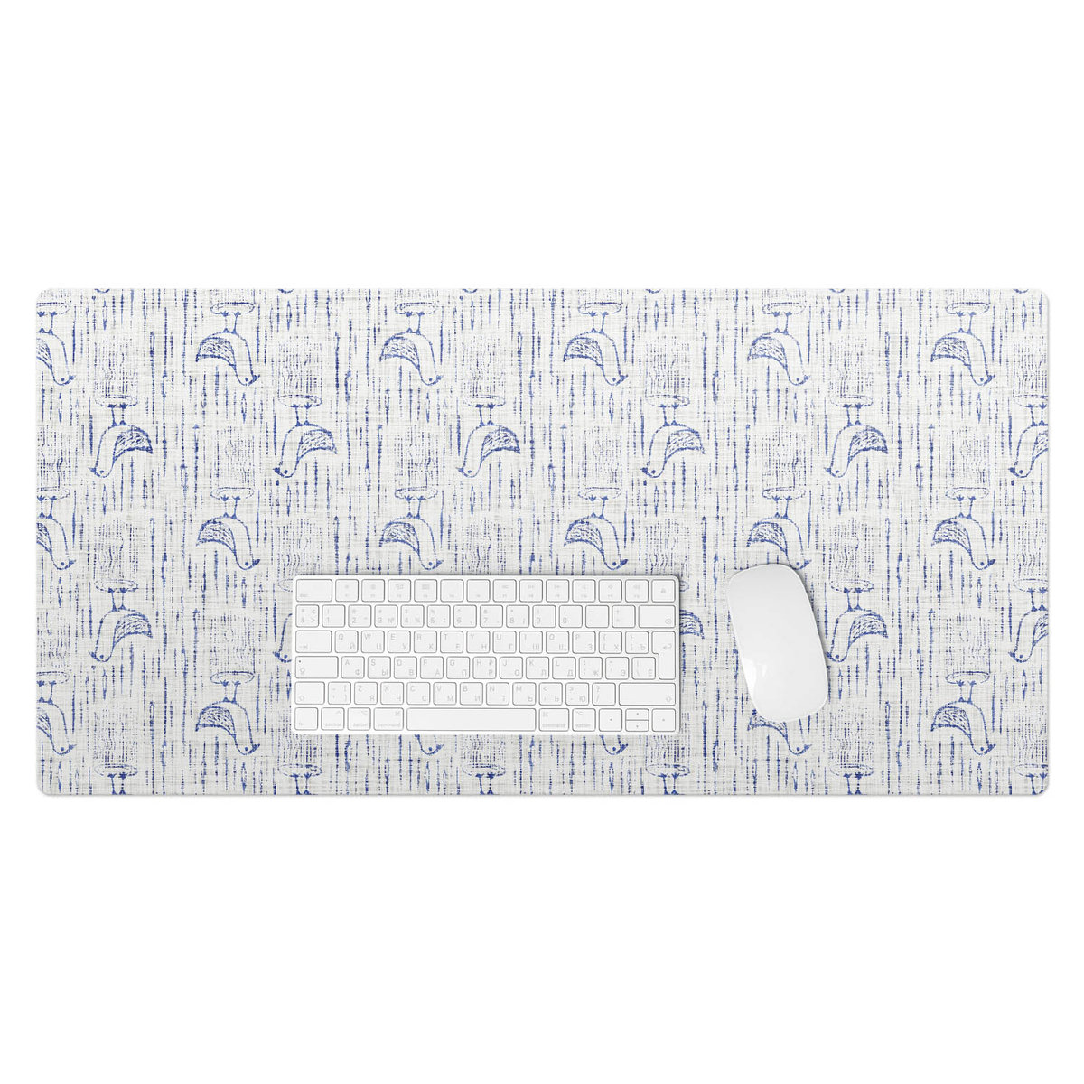 Podkładka na biurko z nadrukiem – Winylowa wodoodporna designerska - Ptaki w deszczu 90x45 cm