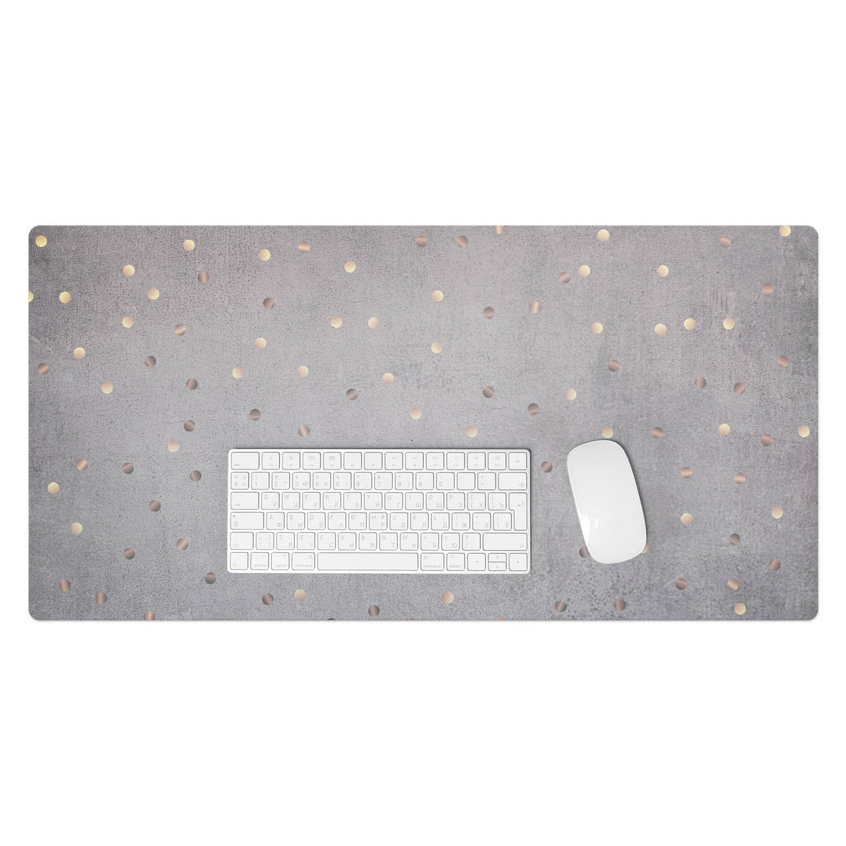 Winylowa podkładka z nadrukiem – Ochrona biurka i styl w jednym - Pastelowe kropki tła 90x45 cm