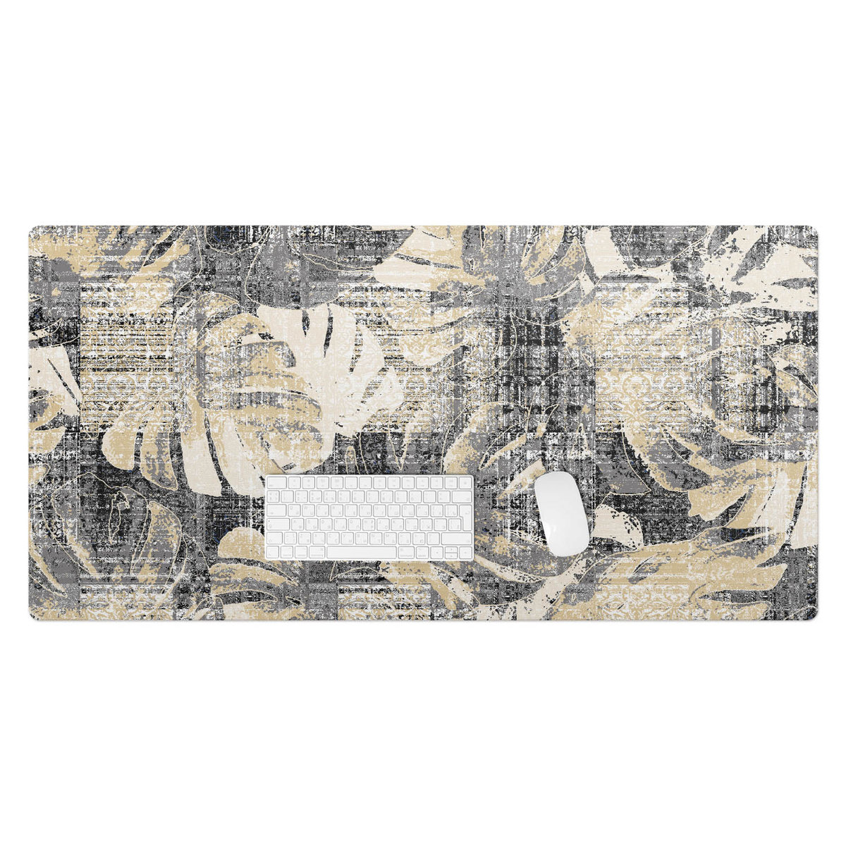 Wyjątkowa podkładka winylowa – Designerski dodatek do biura lub pokoju - Liście retro vintage 120x60 cm