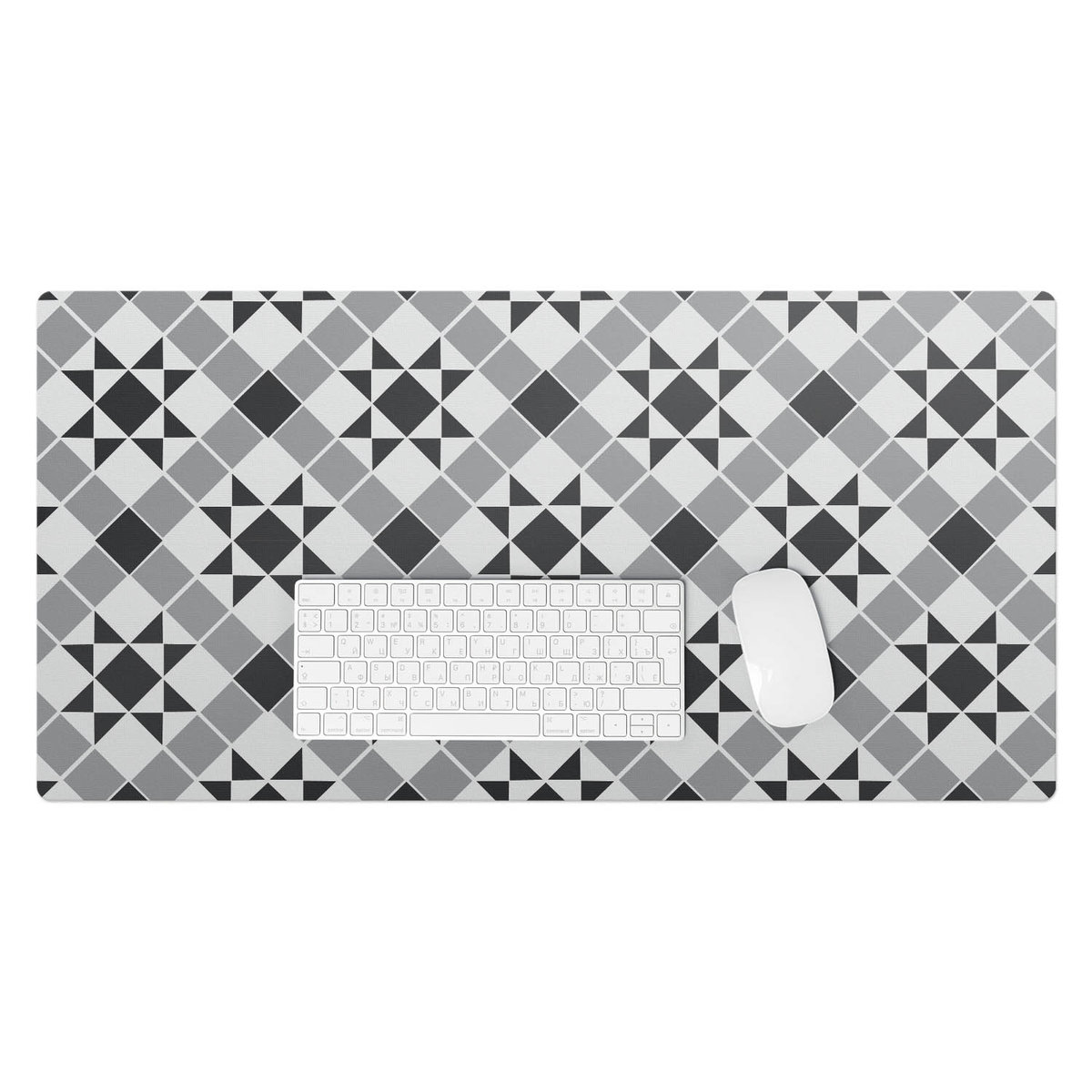 Winylowa podkładka na biurko – Designerski nadruk + trwała ochrona - Geometryczny wzór gwiazd 90x45 cm