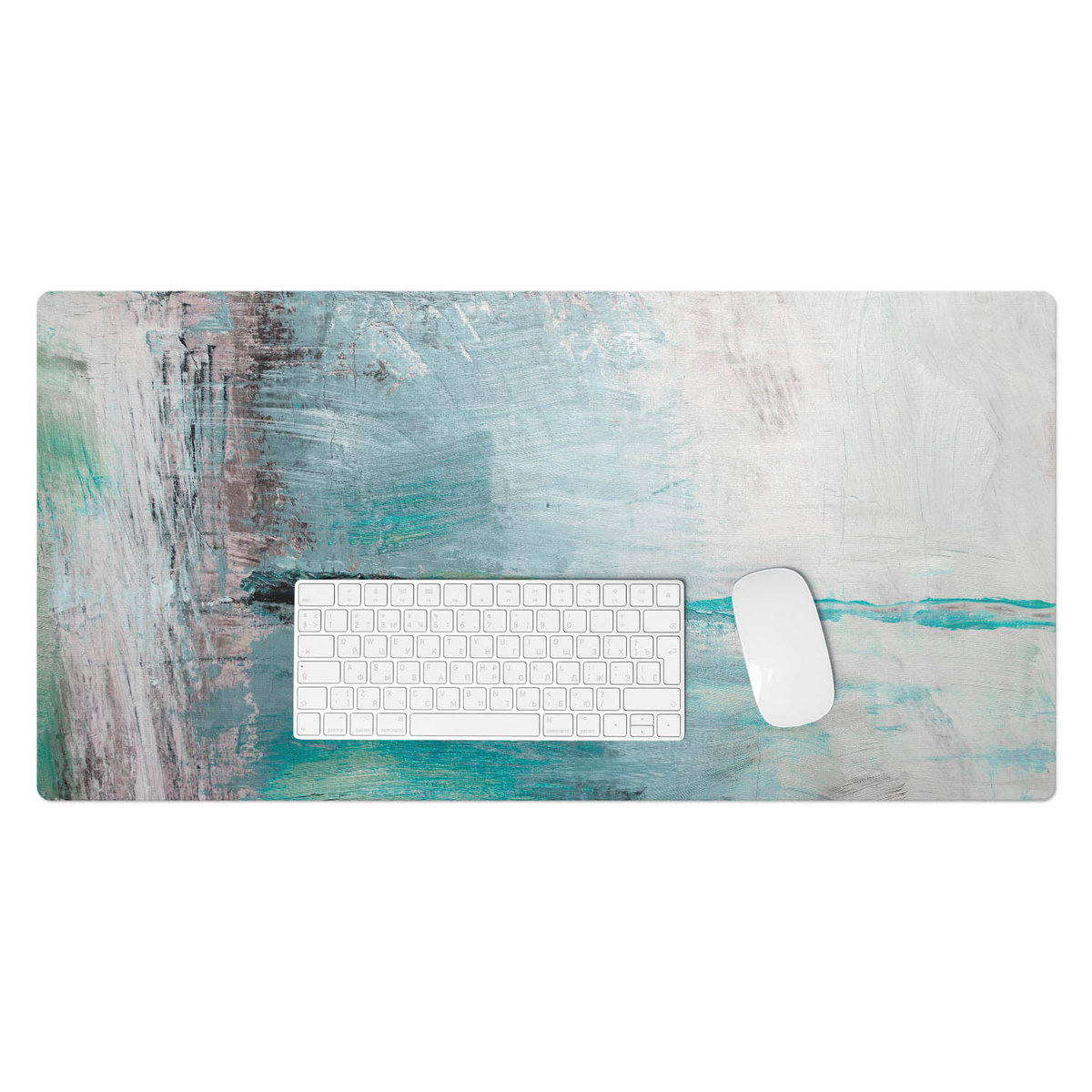 Podkładka na biurko z nadrukiem – Winylowa wodoodporna designerska - Abstrakcyjna mgła 90x45 cm