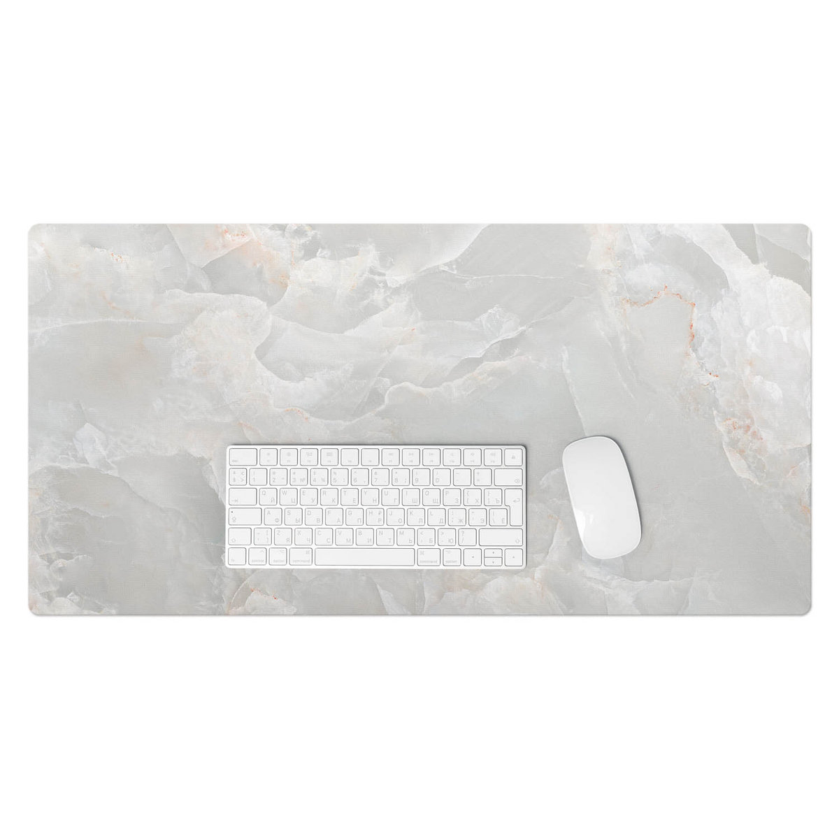 Podkładka winylowa pod klawiaturę i laptop – Z nadrukiem ochrona biurka - Marmurowa tekstura 90x45 cm