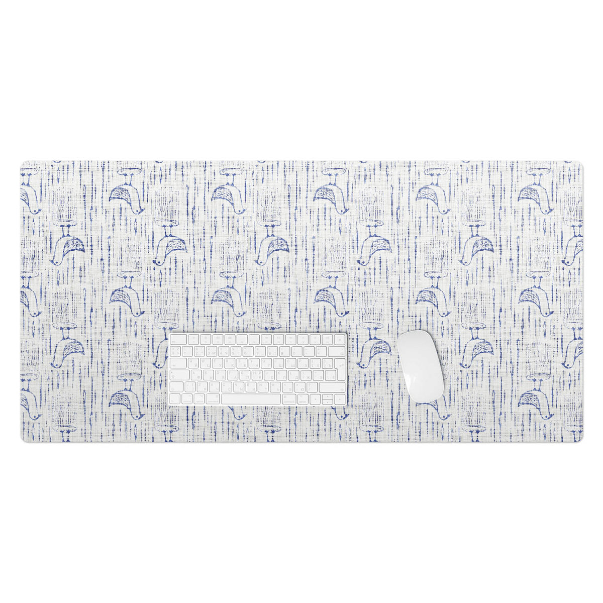 Podkładka na biurko z nadrukiem – Winylowa wodoodporna designerska - Ptaki w deszczu 100x50 cm