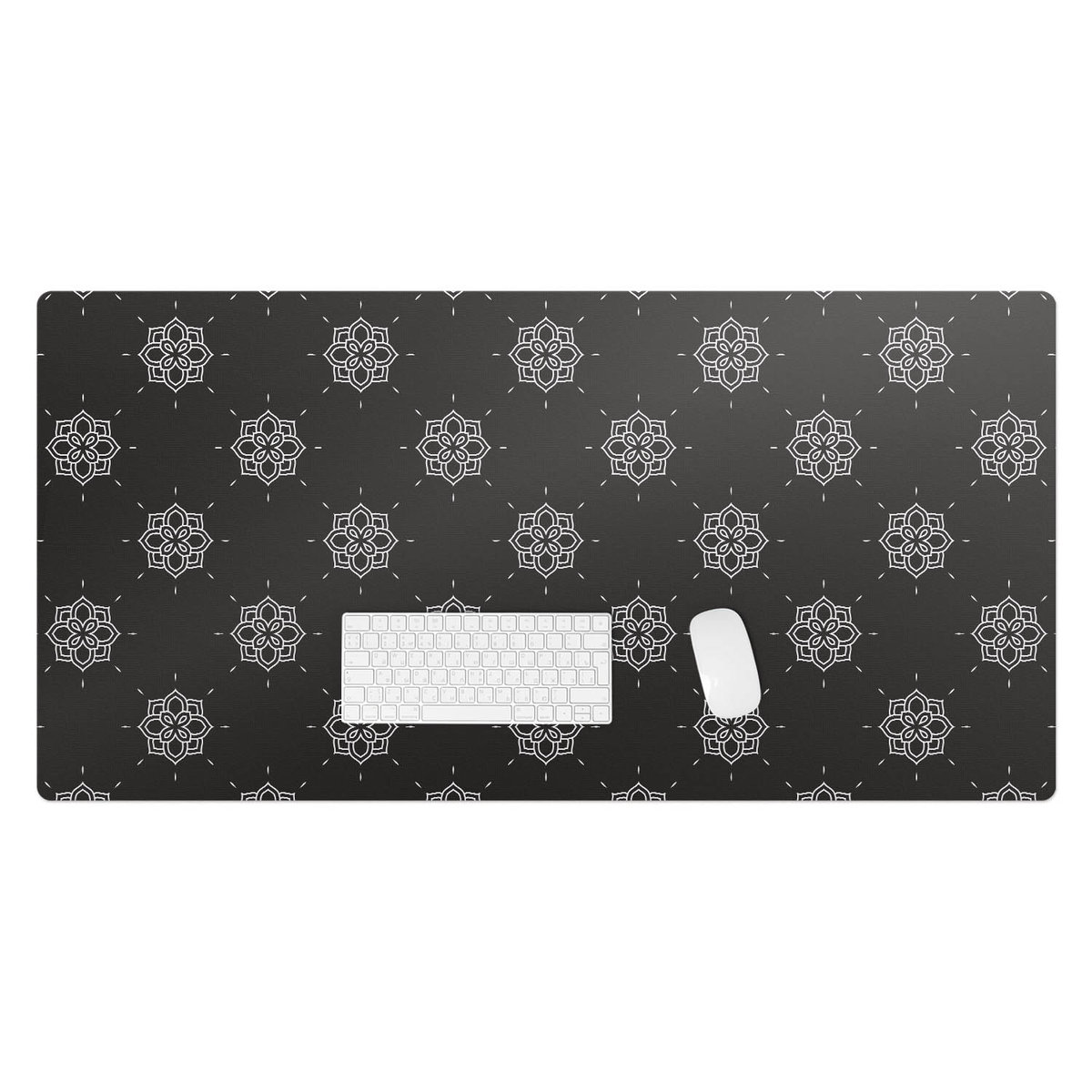 Winylowa podkładka na biurko – Designerski nadruk + trwała ochrona - Kwiatowy wzór retro 120x60 cm