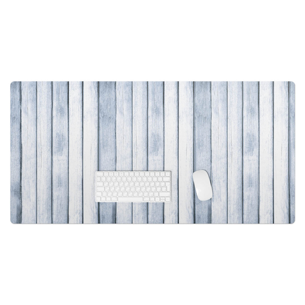 Podkładka winylowa pod klawiaturę i laptop – Z nadrukiem ochrona biurka - Drewniane deski pionowo 120x60 cm