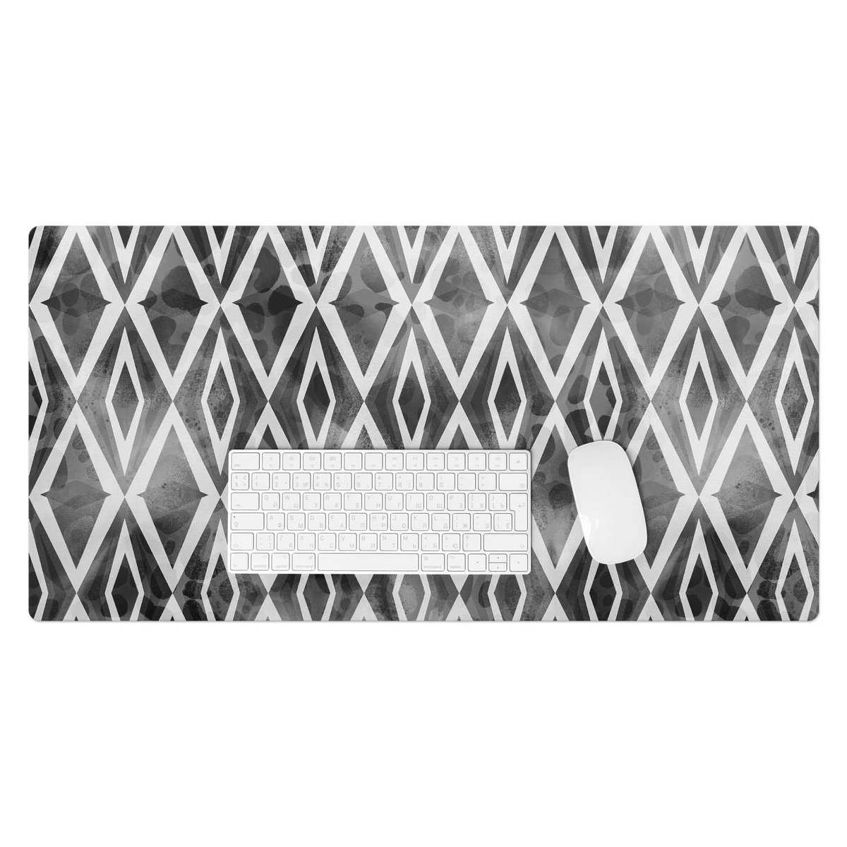Winylowa podkładka na biurko – Designerski nadruk + trwała ochrona - Geometryczny wzór retro 90x45 cm