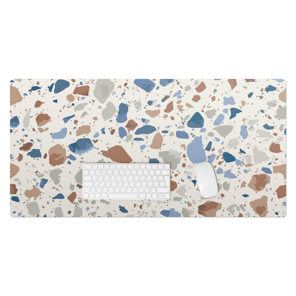 Winylowa podkładka na biurko – Designerski nadruk + trwała ochrona - Terrazzo w pastelach 100x50 cm