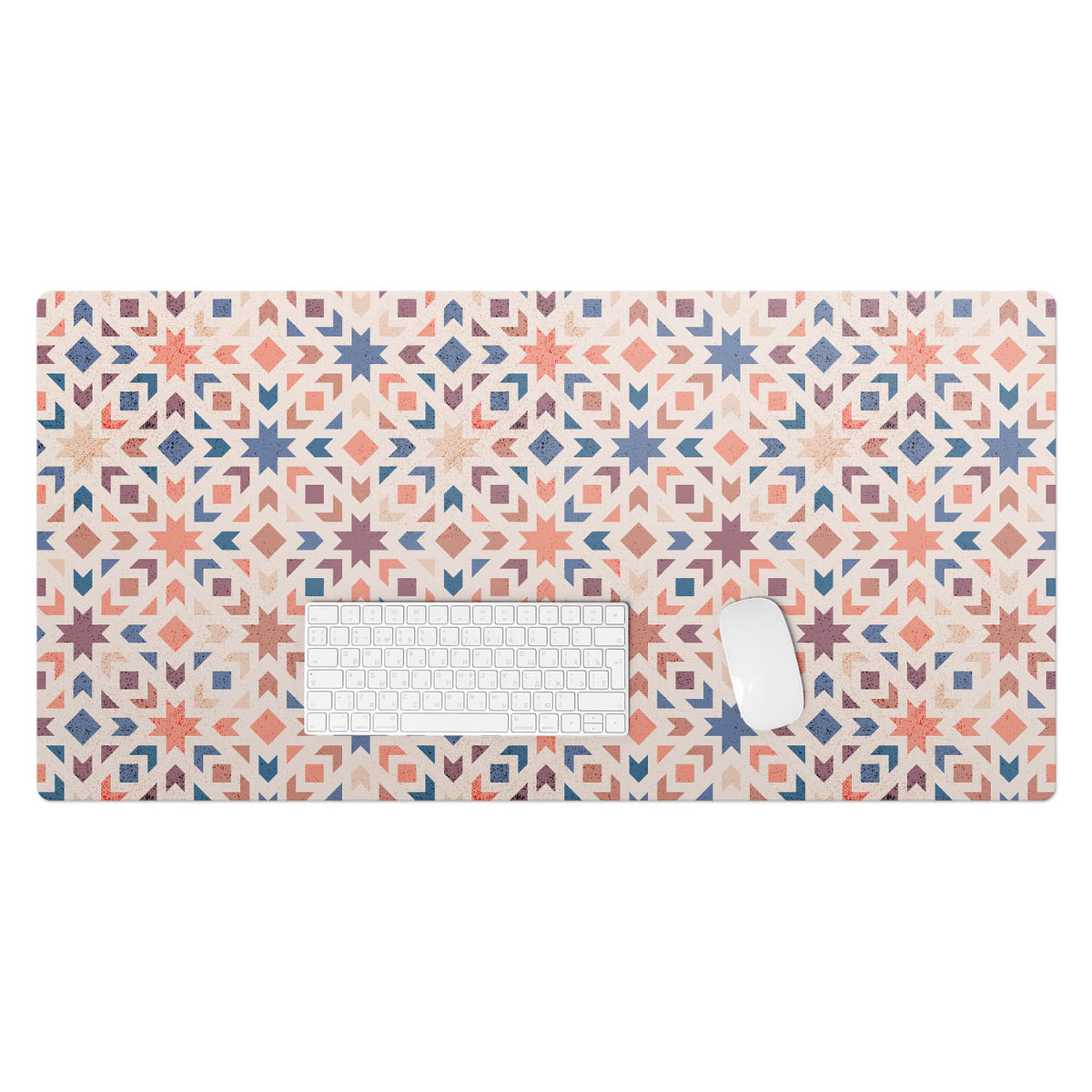 Winylowa podkładka na biurko – Designerski nadruk + trwała ochrona - Geometryczny wzór retro 100x50 cm