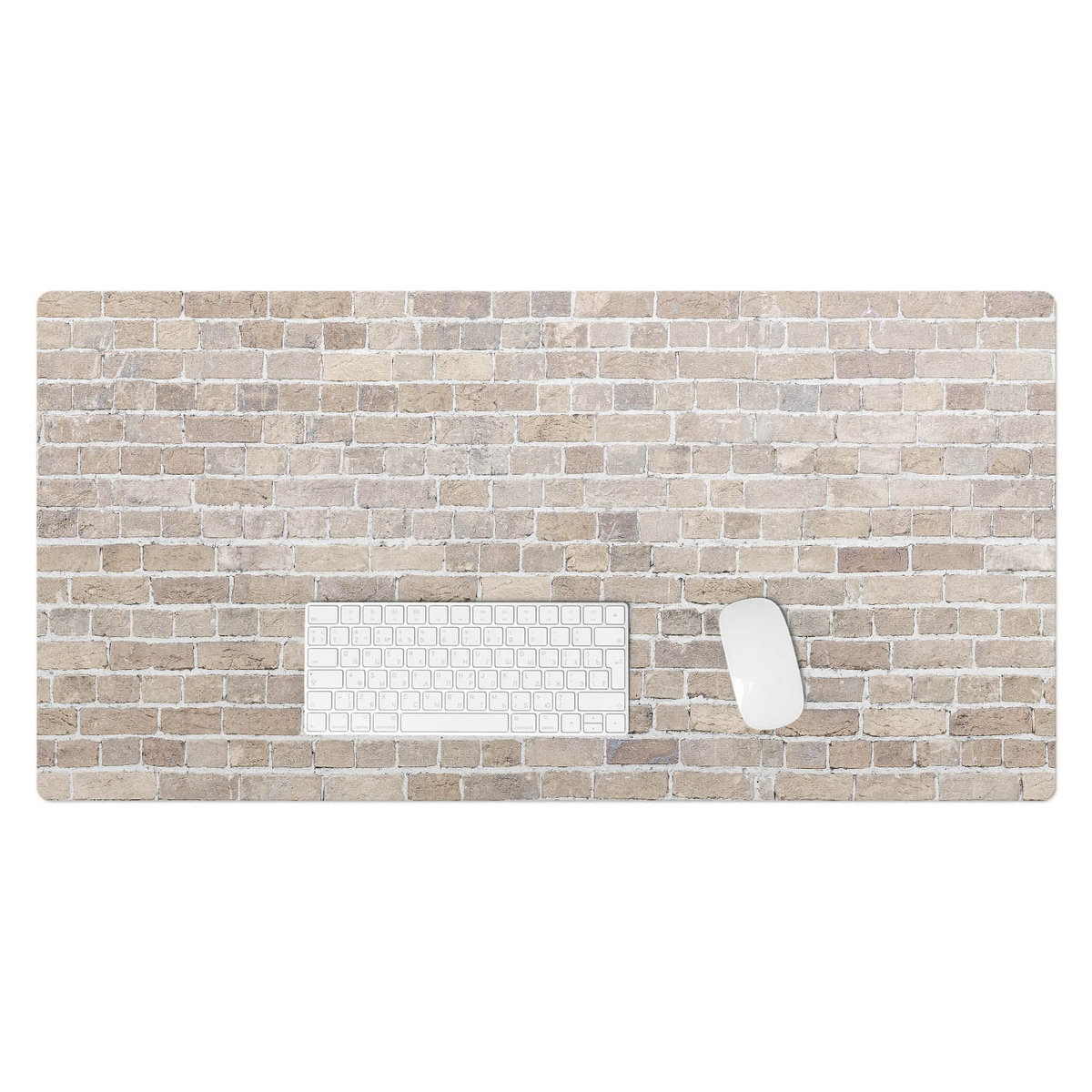 Elegancka podkładka na biurko – Gładki winyl z nowoczesnym nadrukiem - Ceglana ściana retro 100x50 cm
