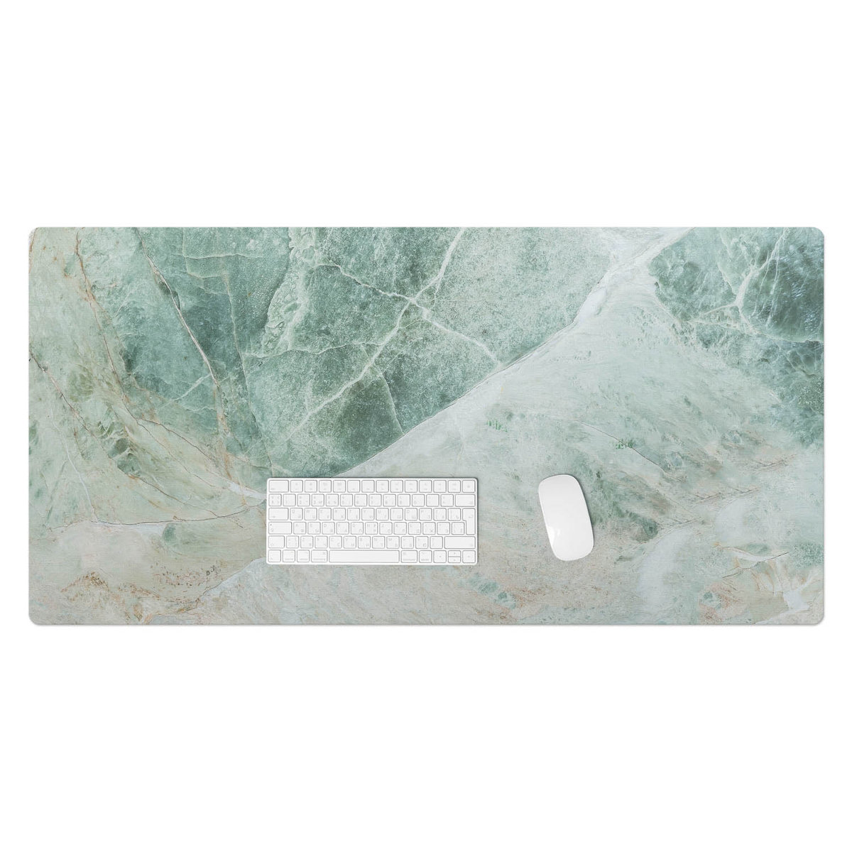 Mata winylowa na biurko z nadrukiem – Ochronna podkładka do pracy i nauki - Marmurowy wzór natury 120x60 cm