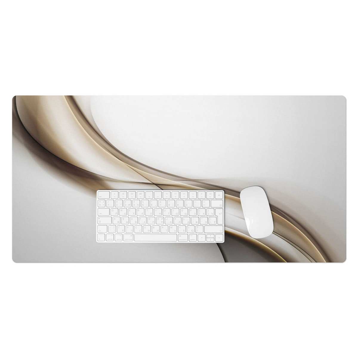 Podkładka winylowa pod klawiaturę i laptop – Z nadrukiem ochrona biurka - Abstrakcyjne fale 90x45 cm