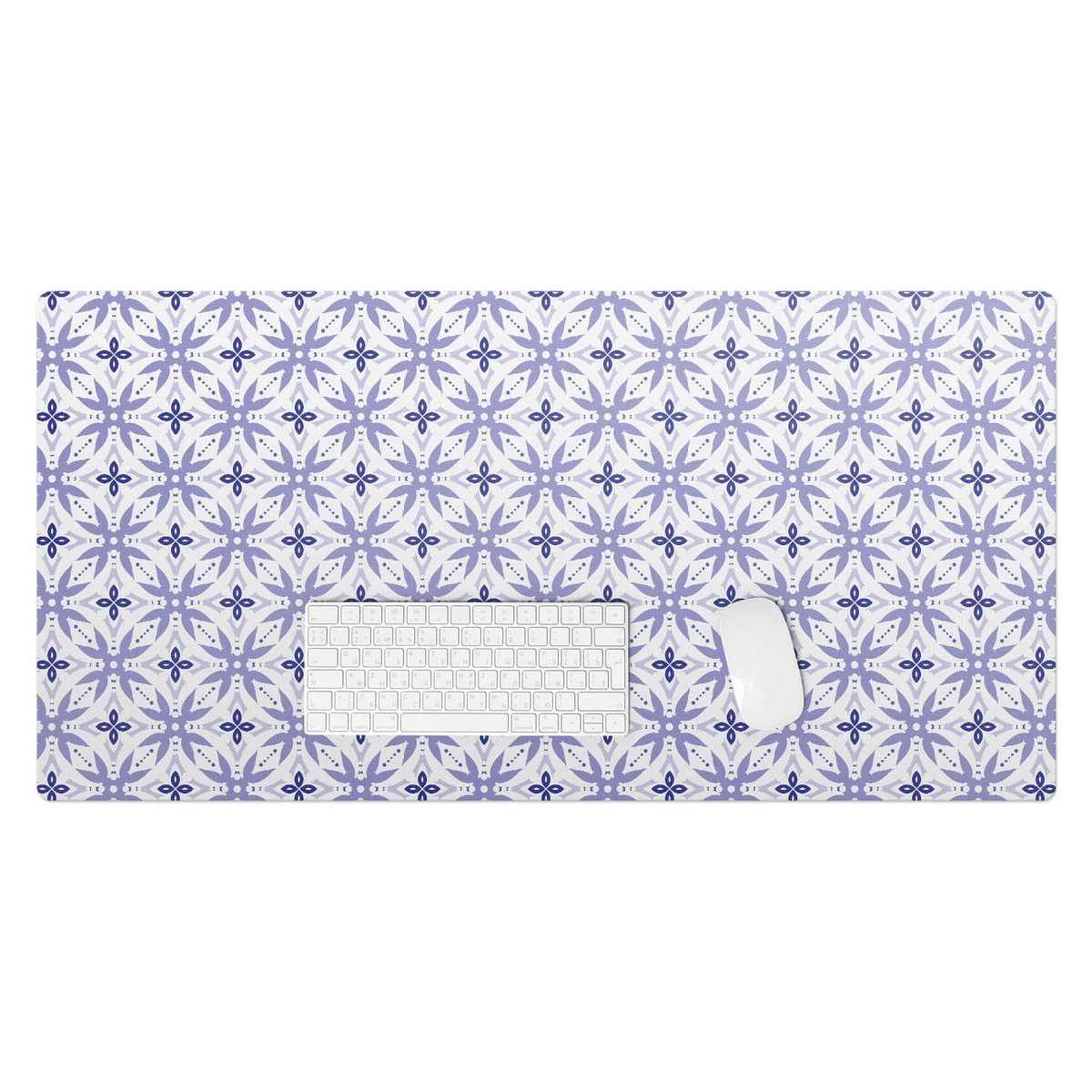 Winylowa podkładka na biurko – Designerski nadruk + trwała ochrona - Kwiatowy wzór retro 100x50 cm
