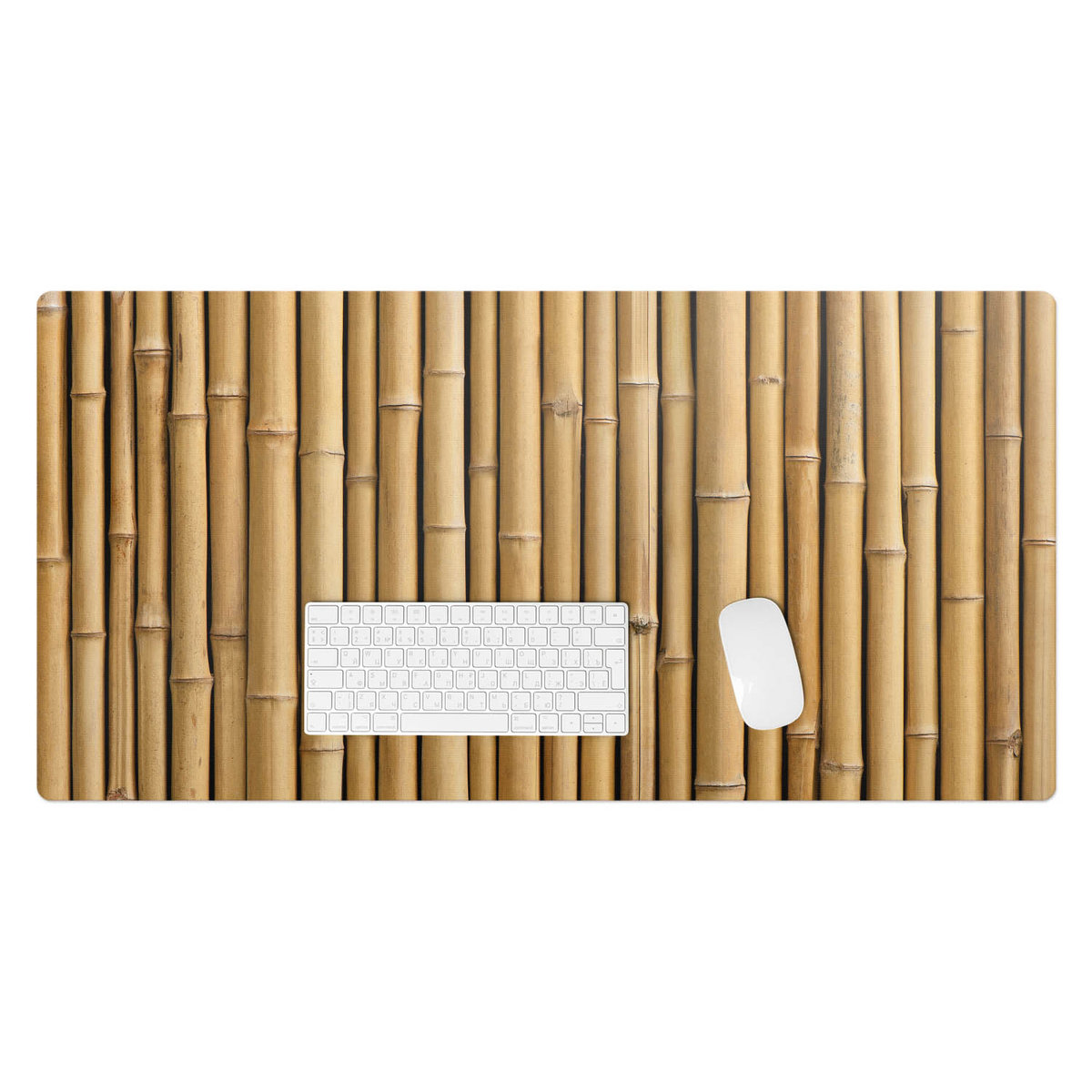 Podkładka na biurko z nadrukiem – Winylowa wodoodporna designerska - Bambusowy wzór 100x50 cm