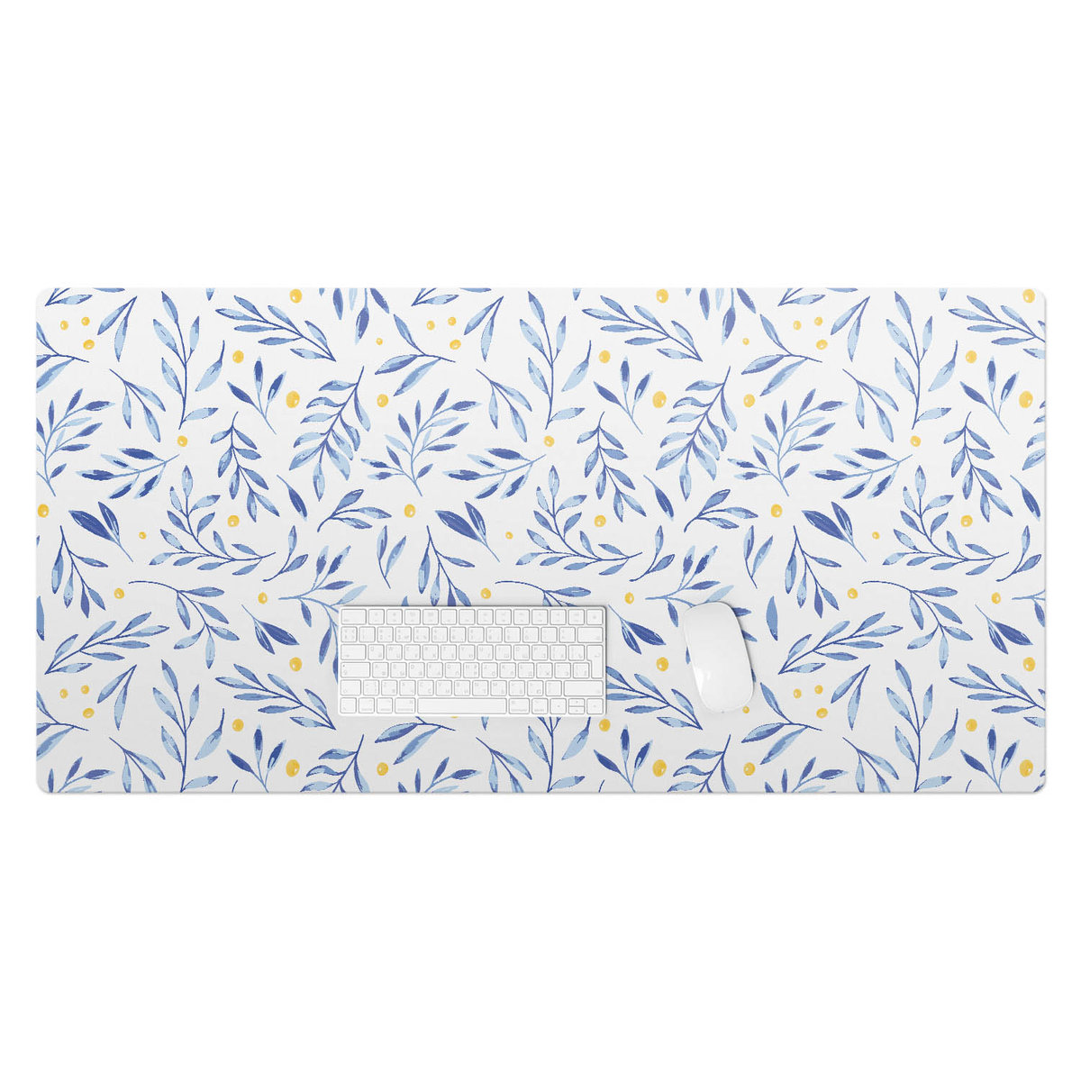 Winylowa podkładka na biurko – Designerski nadruk + trwała ochrona - Liście akwarelowe 120x60 cm