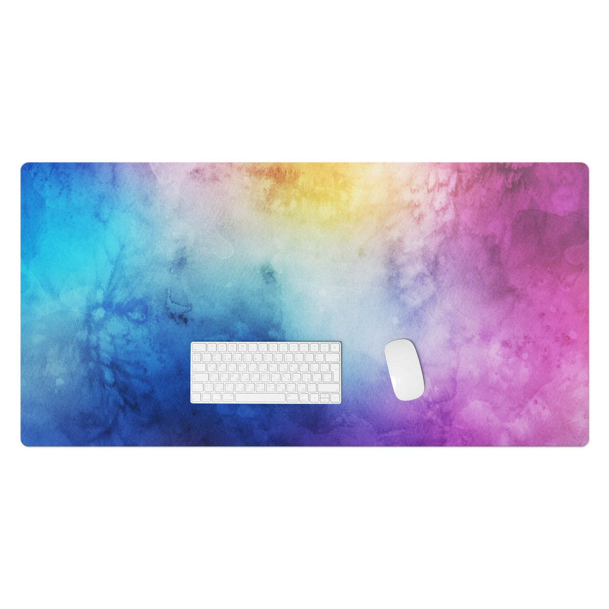 Dekoracyjna podkładka na biurko – Trwała mata winylowa z grafiką - Akwarelowe ombre 120x60 cm