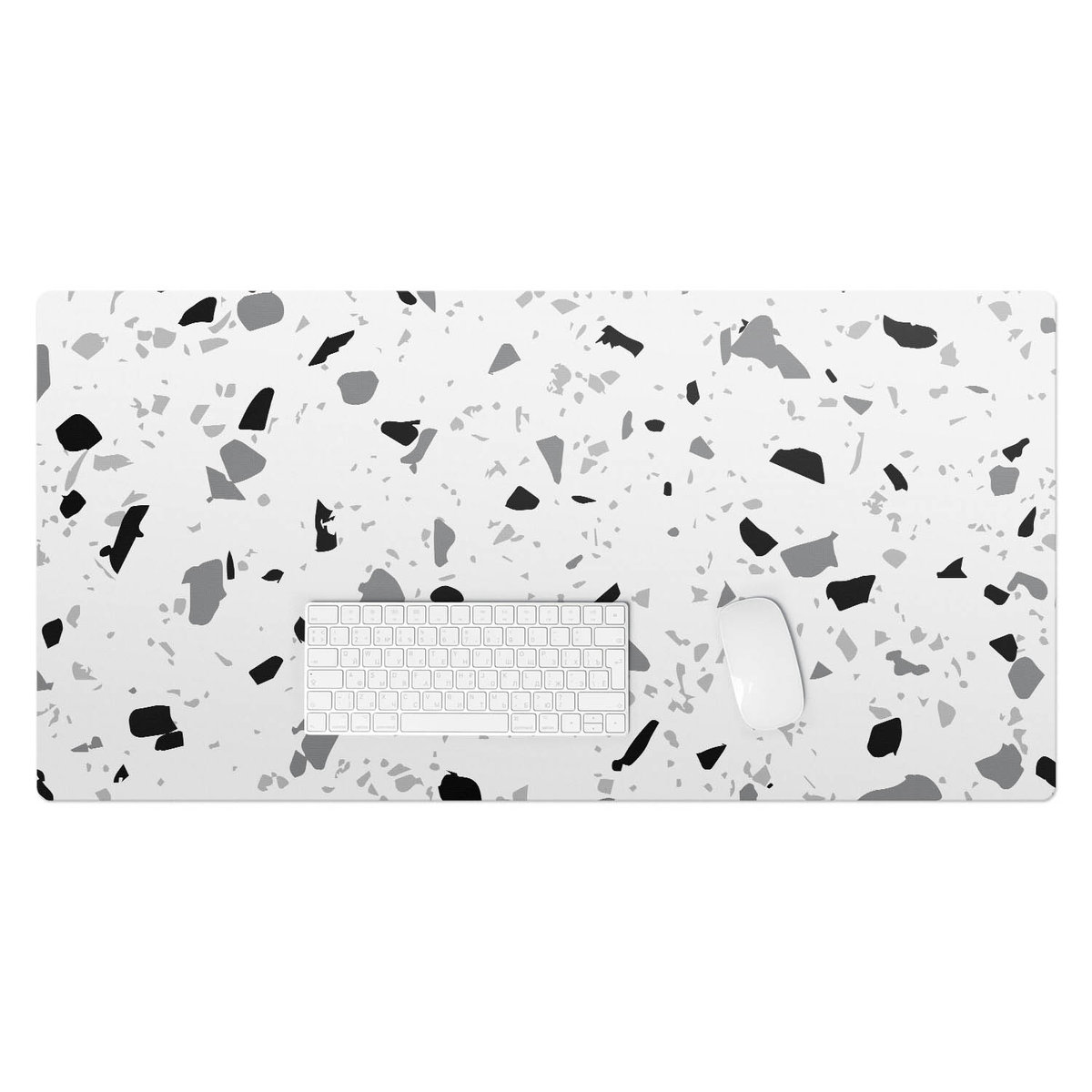 Dekoracyjna podkładka na biurko – Trwała mata winylowa z grafiką - Terrazzo abstrakcja 100x50 cm