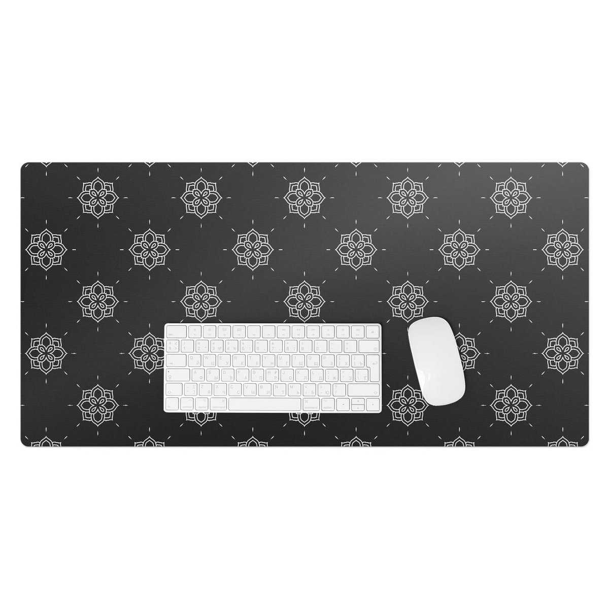 Winylowa podkładka na biurko – Designerski nadruk + trwała ochrona - Kwiatowy wzór retro 90x45 cm