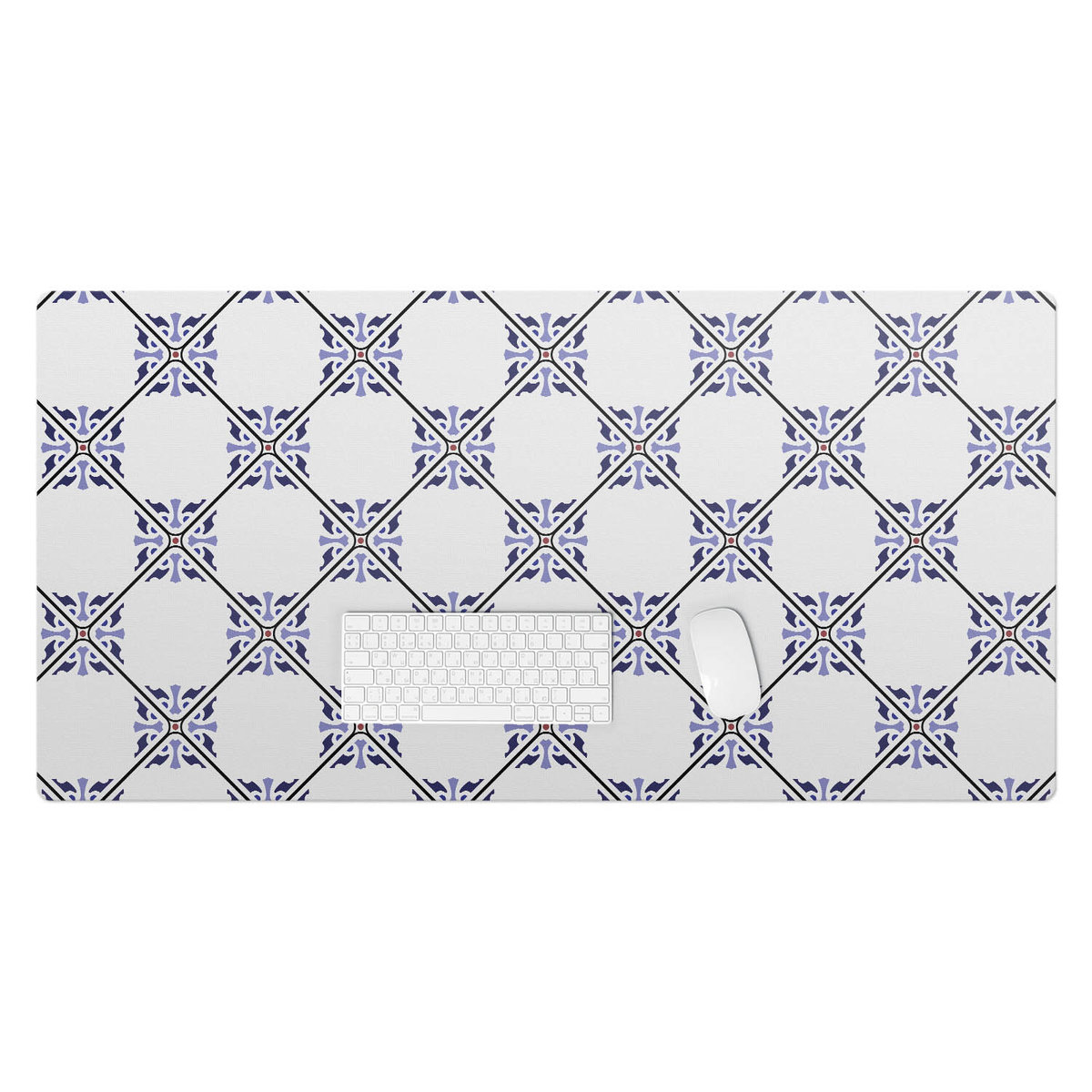 Winylowa podkładka na biurko – Designerski nadruk + trwała ochrona - Geometryczny wzór kratki 120x60 cm