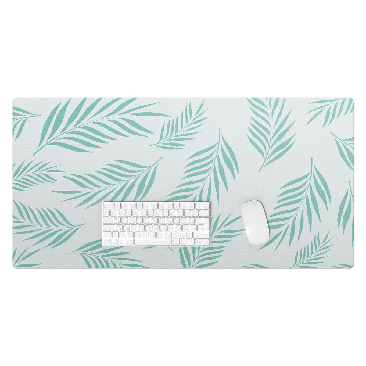 Winylowa podkładka na biurko – Designerski nadruk + trwała ochrona - Liście palmowe wzór 100x50 cm