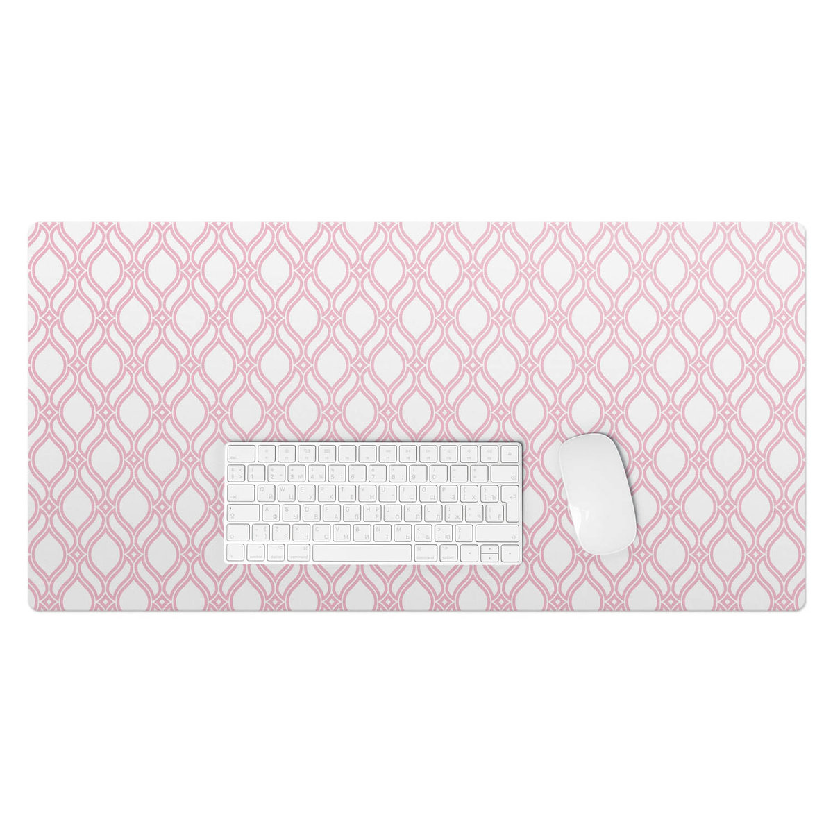 Podkładka winylowa pod klawiaturę i laptop – Z nadrukiem ochrona biurka - Geometryczny wzór retro 90x45 cm