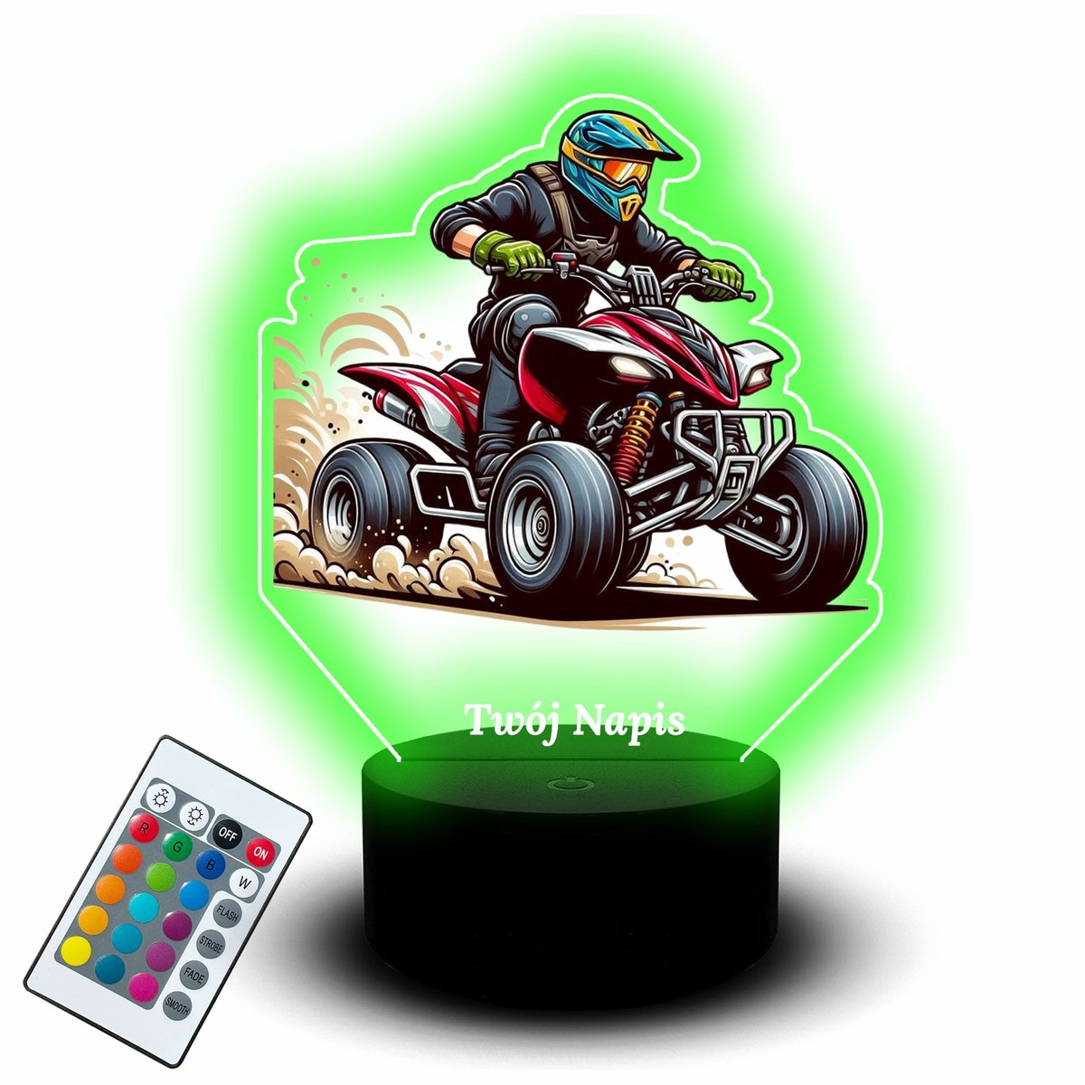 Lampka Nocna Led Biurkowa Quad Dla Dziecka Chłopaka Niego Dzień Prezent USB