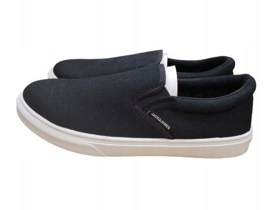 Jack&jones Czarne Męskie Trampki z Białą Podeszwą 44 J_a