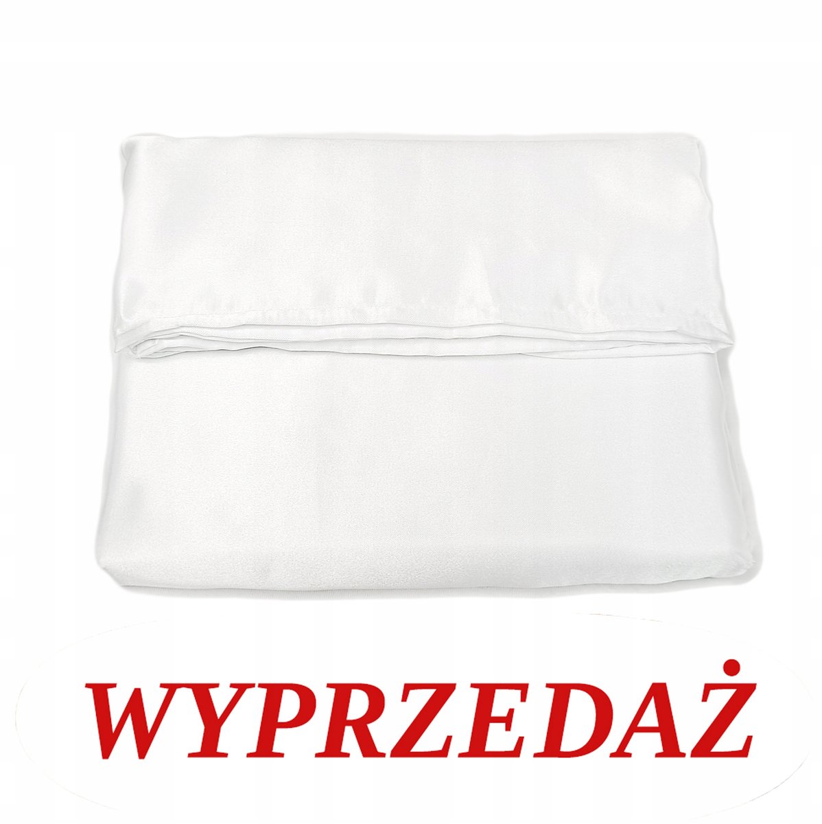 Prześcieradło satynowe bez gumki 140 Białe