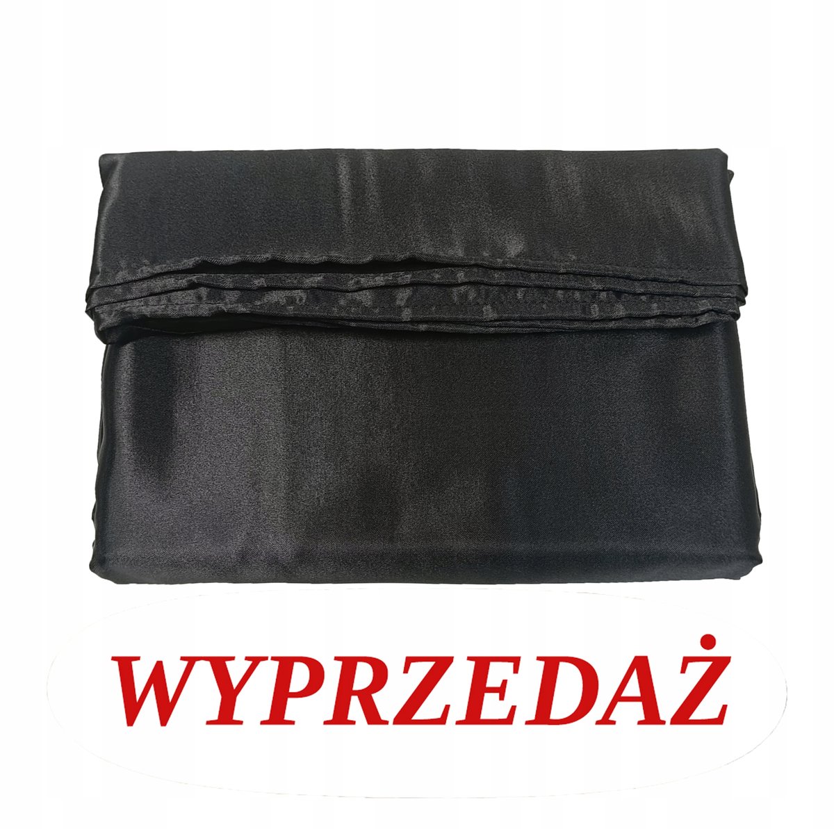 Prześcieradło satynowe bez gumki 140 Czarne