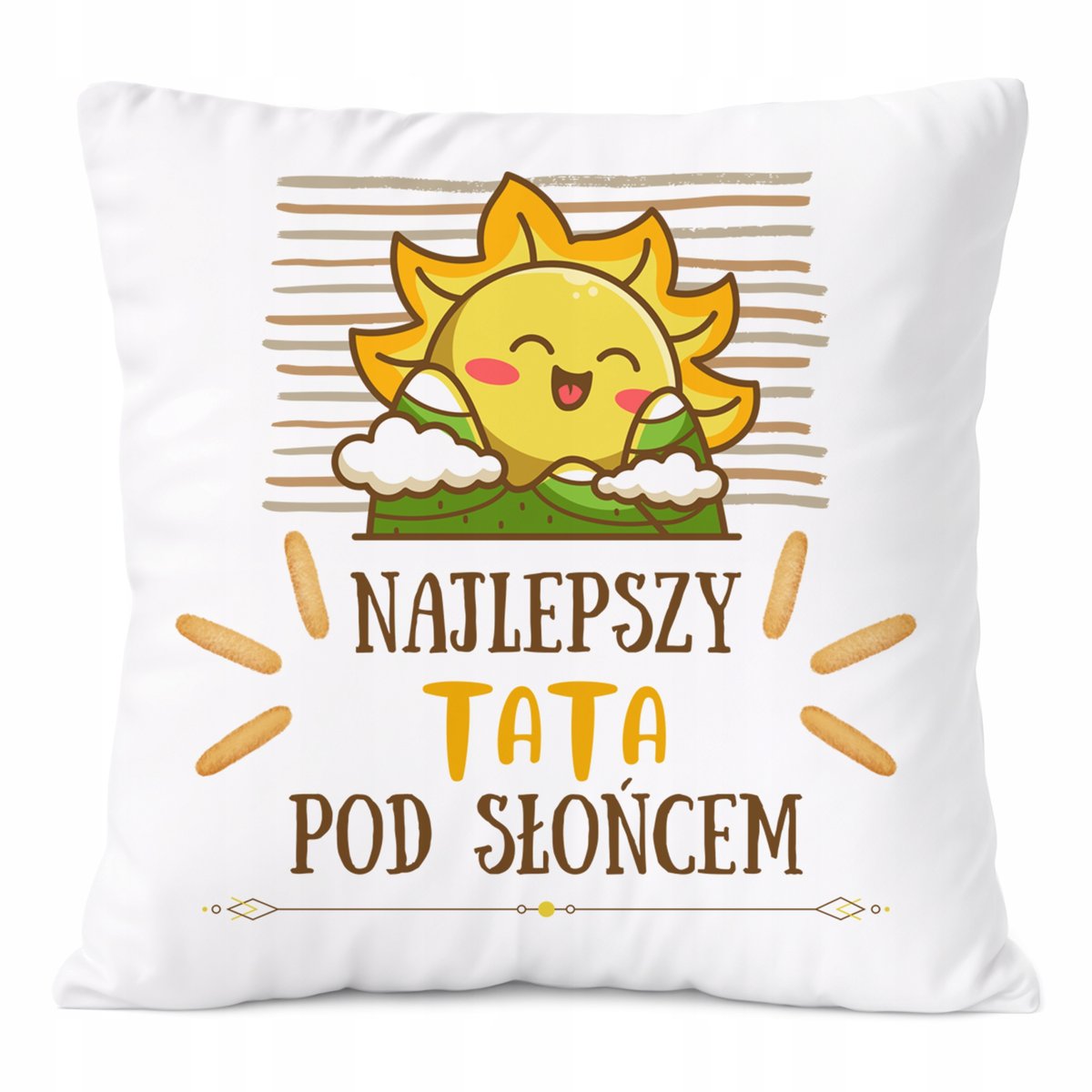 Poduszka Dla Taty na Prezent z Nadrukiem ze Zdjęciem Biała PoliDraw