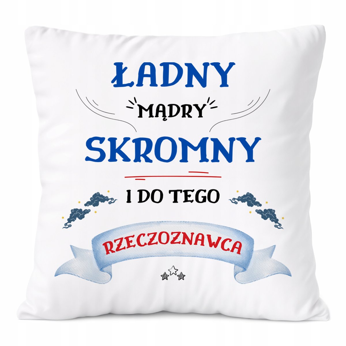 Poduszka Dla Rzeczoznawcy na Prezent z Nadrukiem ze Zdjęciem Biała PoliDraw
