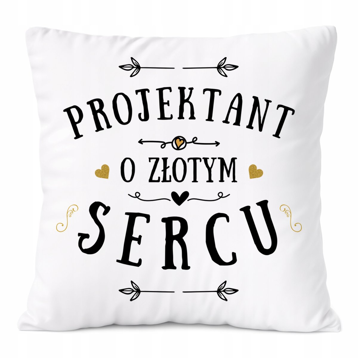 Poduszka Dla Projektanta na Prezent z Nadrukiem ze Zdjęciem Biała PoliDraw