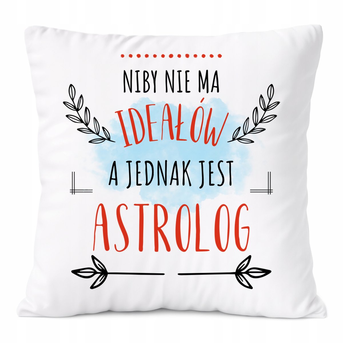 Poduszka Dla Astrologa na Prezent z Nadrukiem ze Zdjęciem Biała PoliDraw
