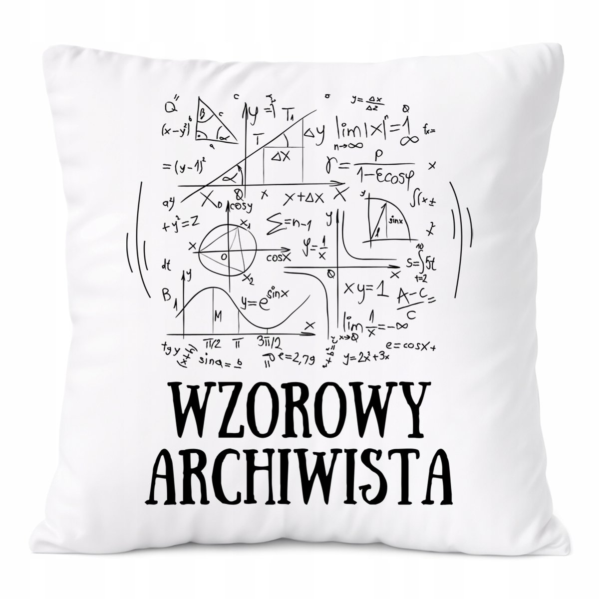 Poduszka Dla Archiwisty na Prezent z Nadrukiem ze Zdjęciem Biała PoliDraw