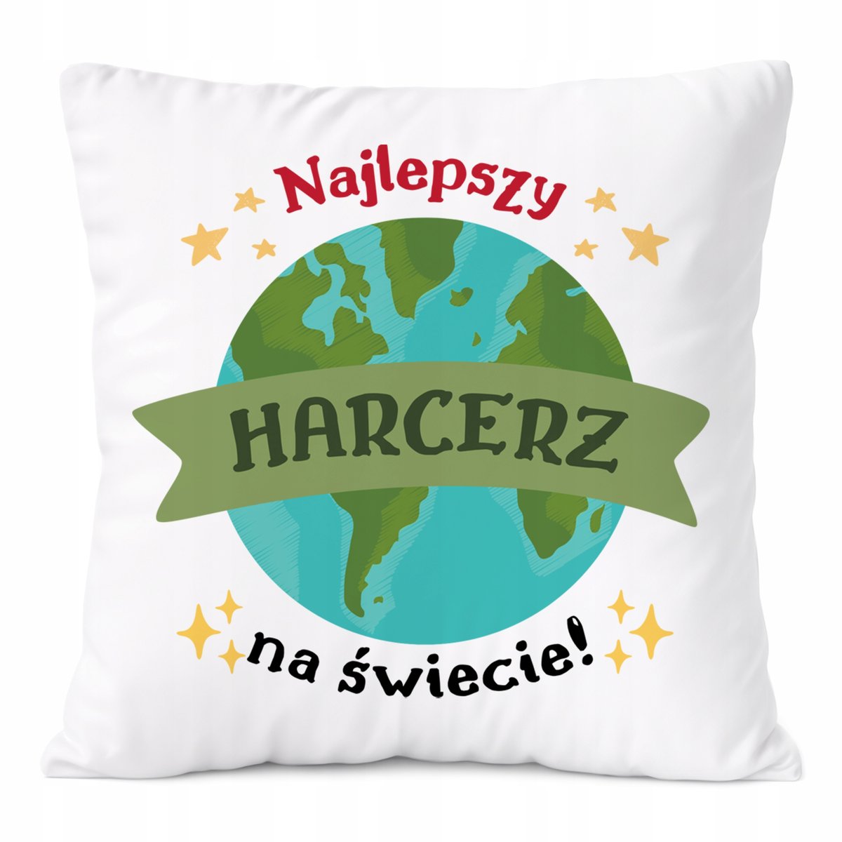 Poduszka Dla Harcerza na Prezent z Nadrukiem ze Zdjęciem Biała PoliDraw
