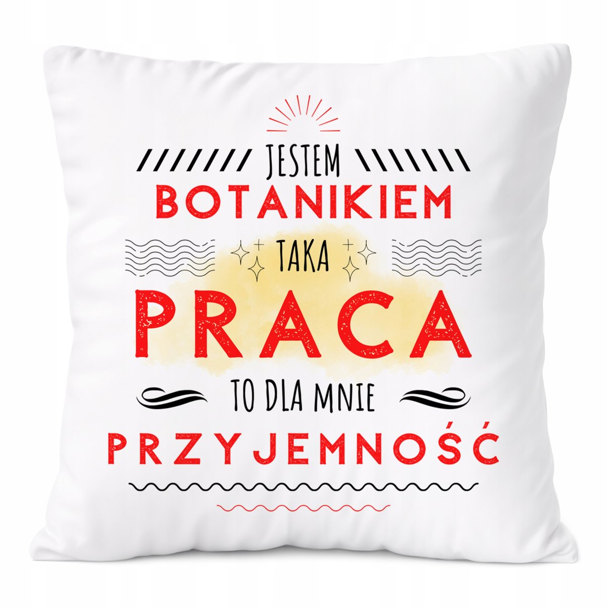 Poduszka Dla Botanika na Prezent z Nadrukiem ze Zdjęciem Biała PoliDraw
