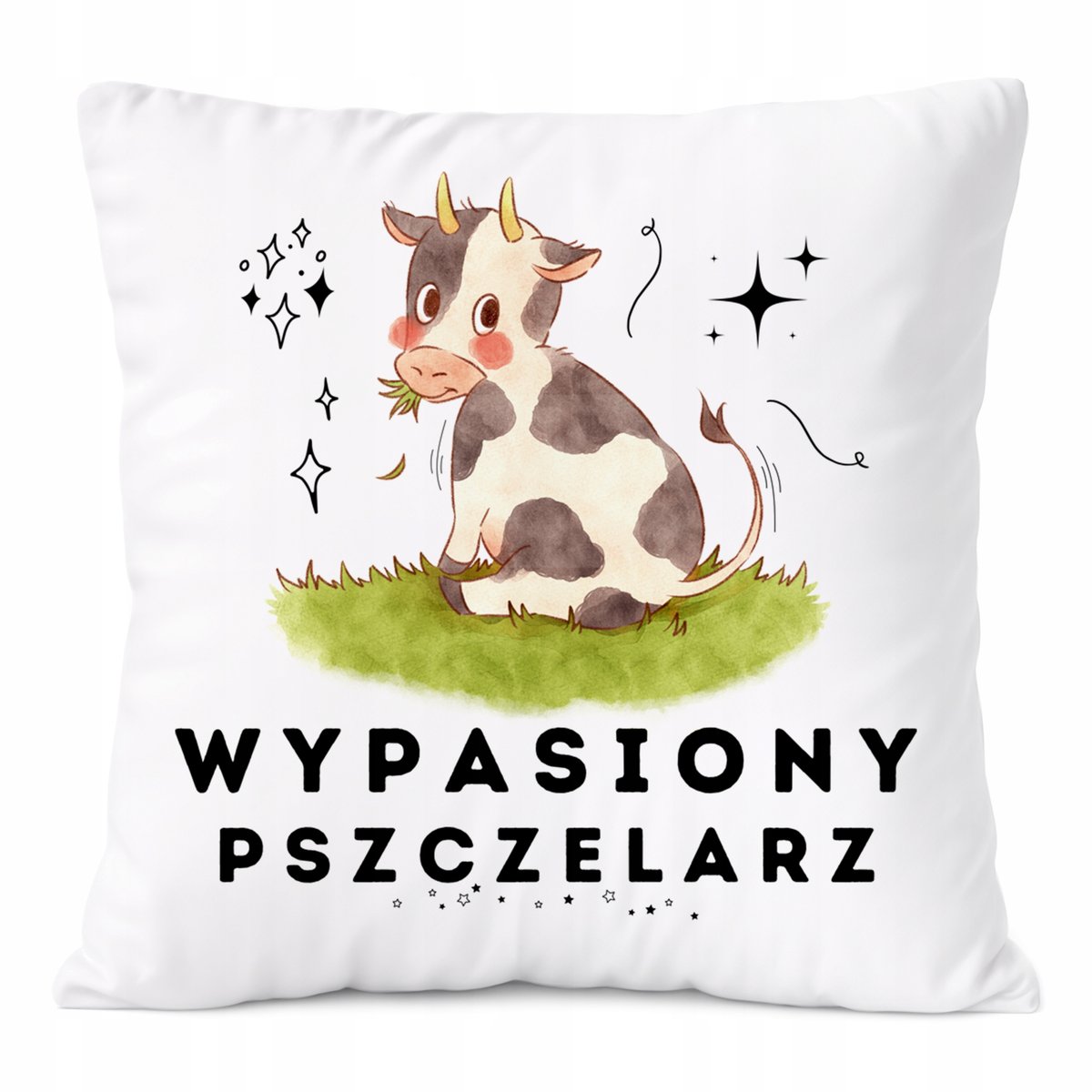 Poduszka Dla Pszczelarza na Prezent z Nadrukiem ze Zdjęciem Biała PoliDraw