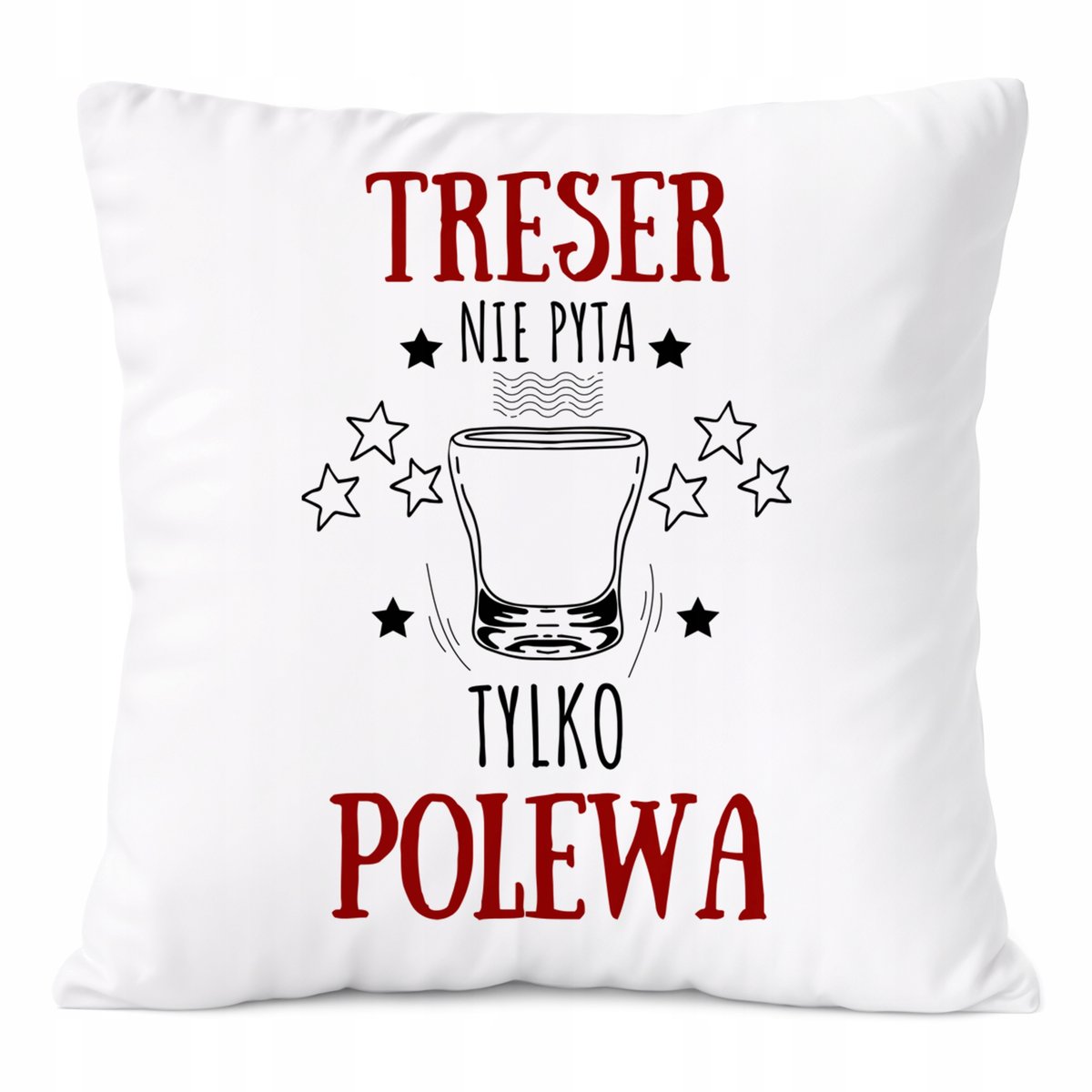 Poduszka Dla Tresera na Prezent z Nadrukiem ze Zdjęciem Biała PoliDraw