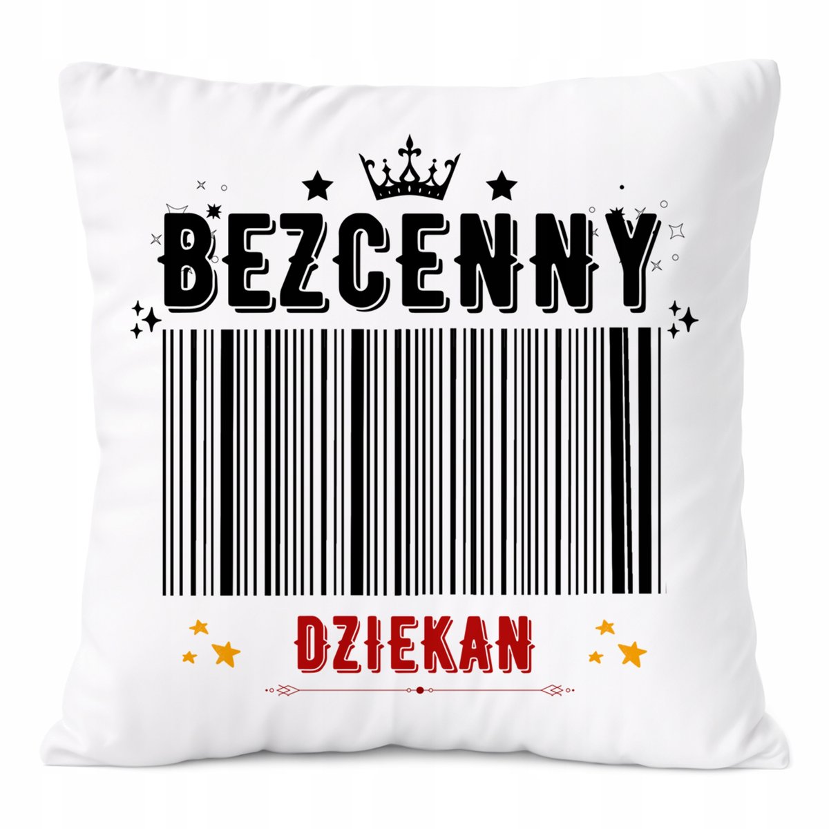 Poduszka Dla Dziekana na Prezent z Nadrukiem ze Zdjęciem Biała PoliDraw
