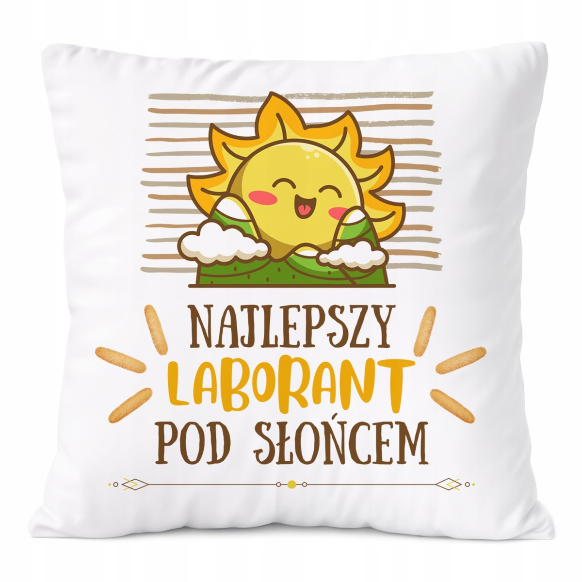 Poduszka Dla Laboranta na Prezent z Nadrukiem ze Zdjęciem Biała PoliDraw