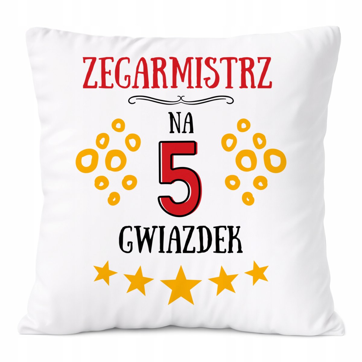 Poduszka Dla Zegarmistrza na Prezent z Nadrukiem ze Zdjęciem Biała PoliDraw
