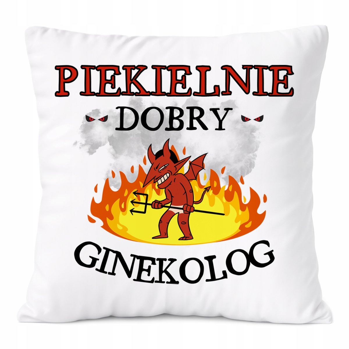 Poduszka Dla Ginekologa na Prezent z Nadrukiem ze Zdjęciem Biała PoliDraw